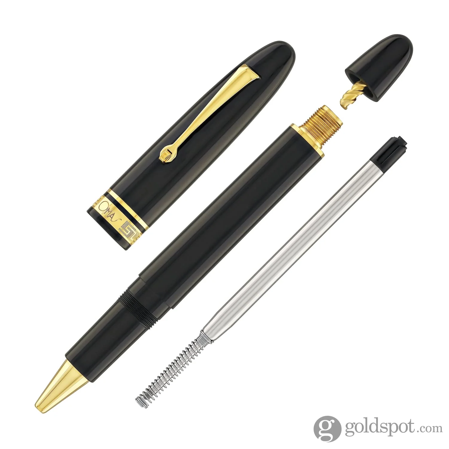 Omas Ogiva Rollerball Pen in Nera with Gold Trim - Image 9