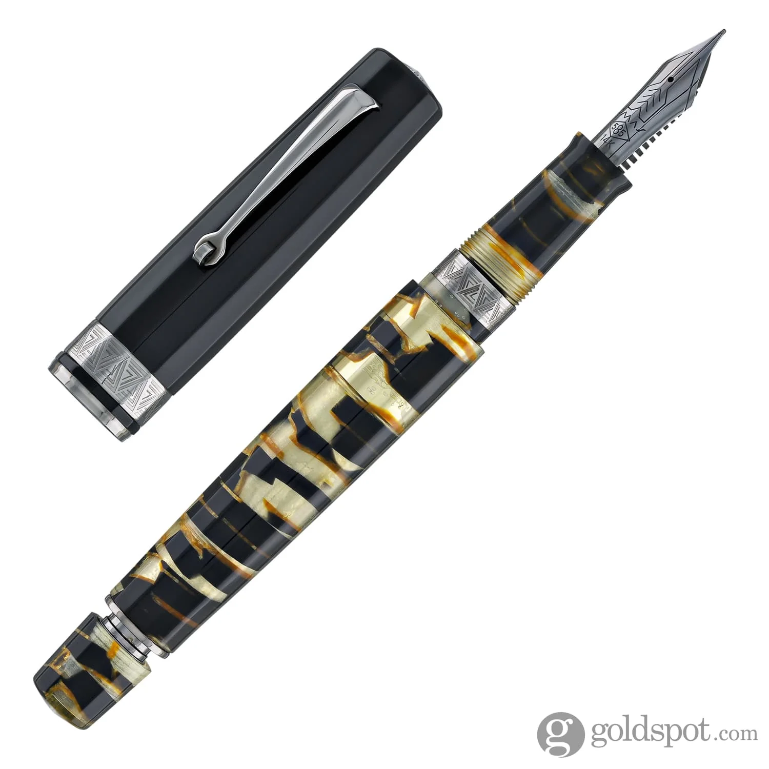 Omas Paragon Fountain Pen in Black Lucens with Black Trim - Image 7