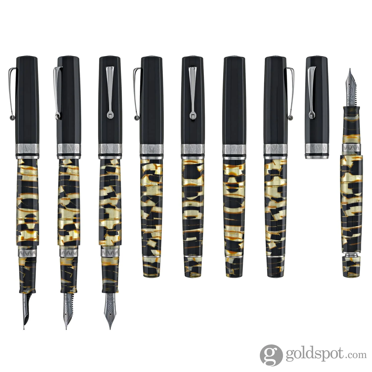 Omas Paragon Fountain Pen in Black Lucens with Black Trim - Image 8