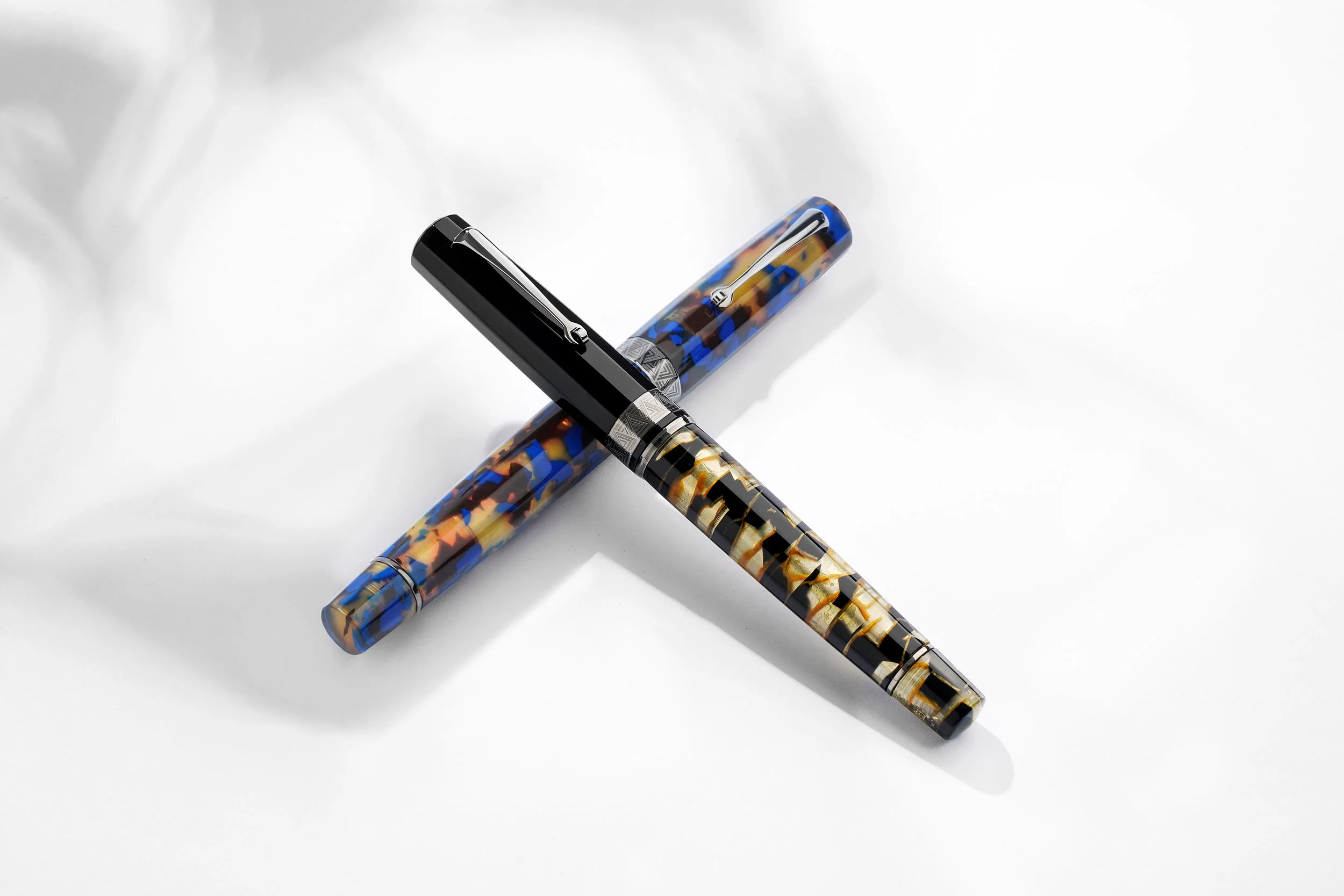 Omas Paragon Fountain Pen in Blue Lucens with Black Trim - Image 10
