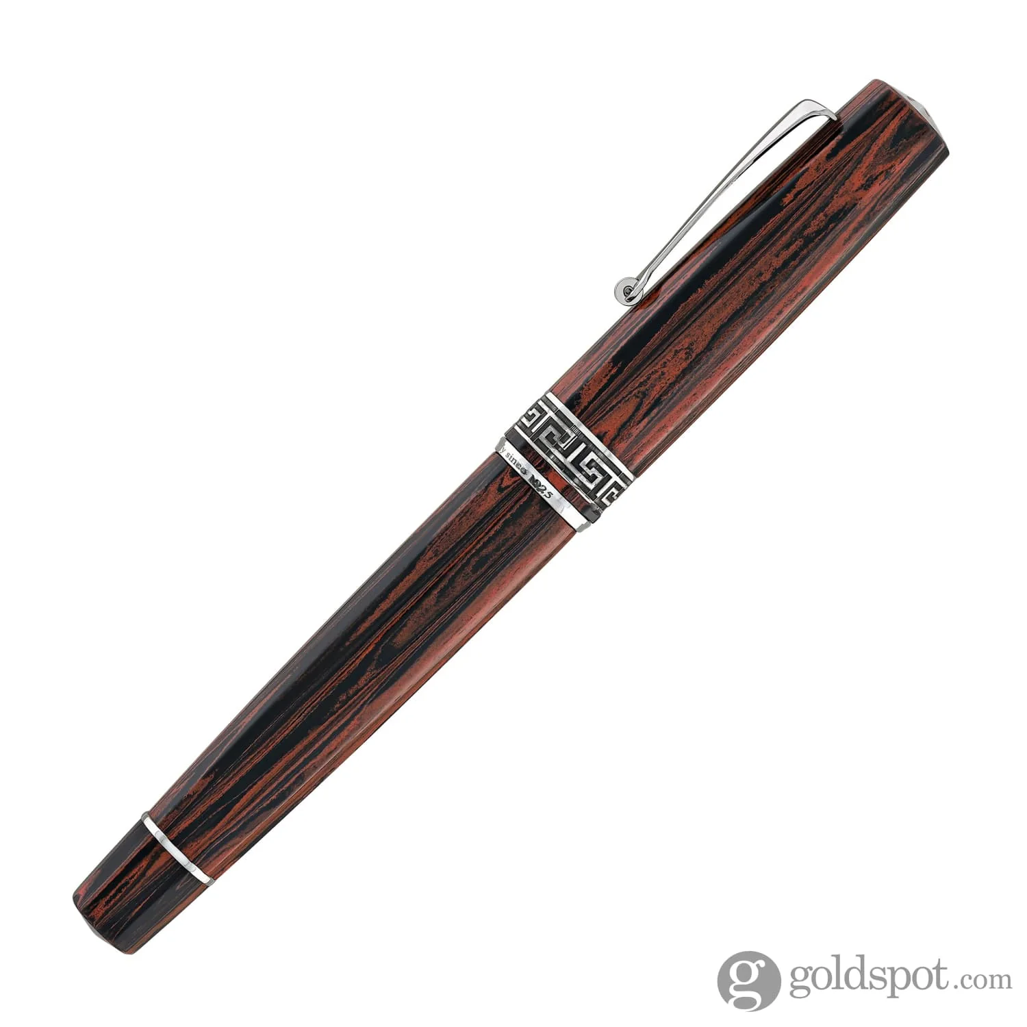 Omas Paragon Calligrafia in Red Ebonite with Ruthenium Trim - Image 6