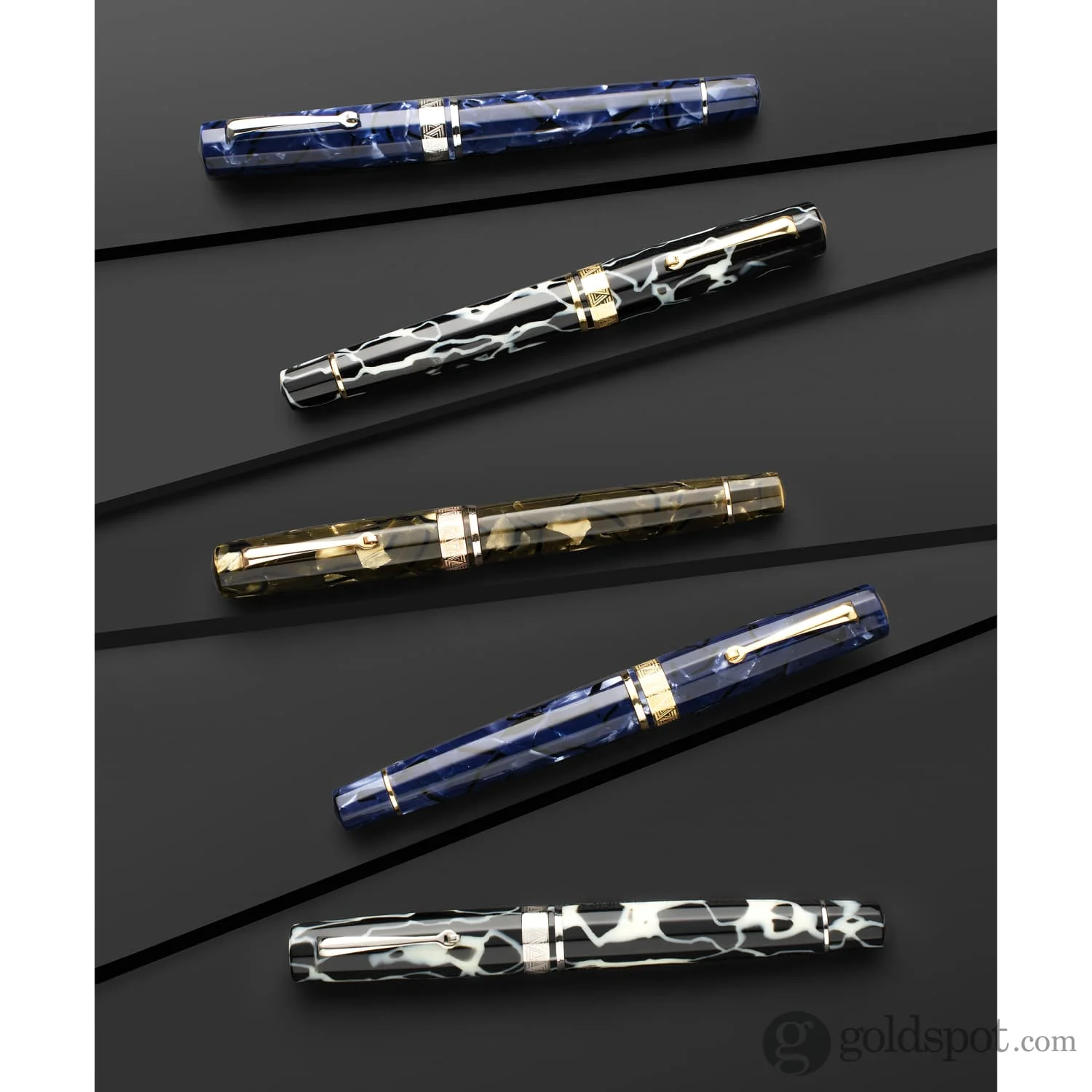 Omas Paragon Fountain Pen in Blue Royale with Silver Trim - Image 10
