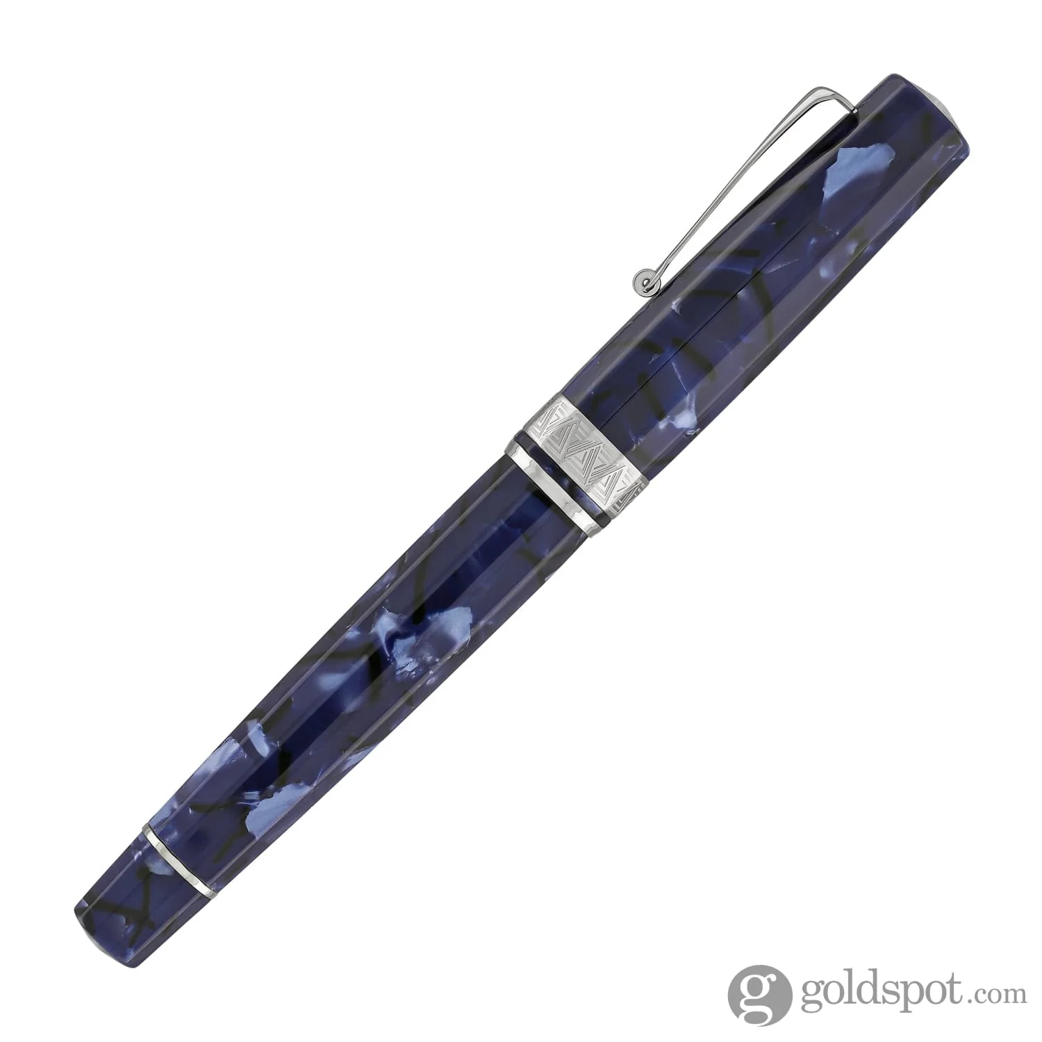 Omas Paragon Fountain Pen in Blue Royale with Silver Trim - Image 5