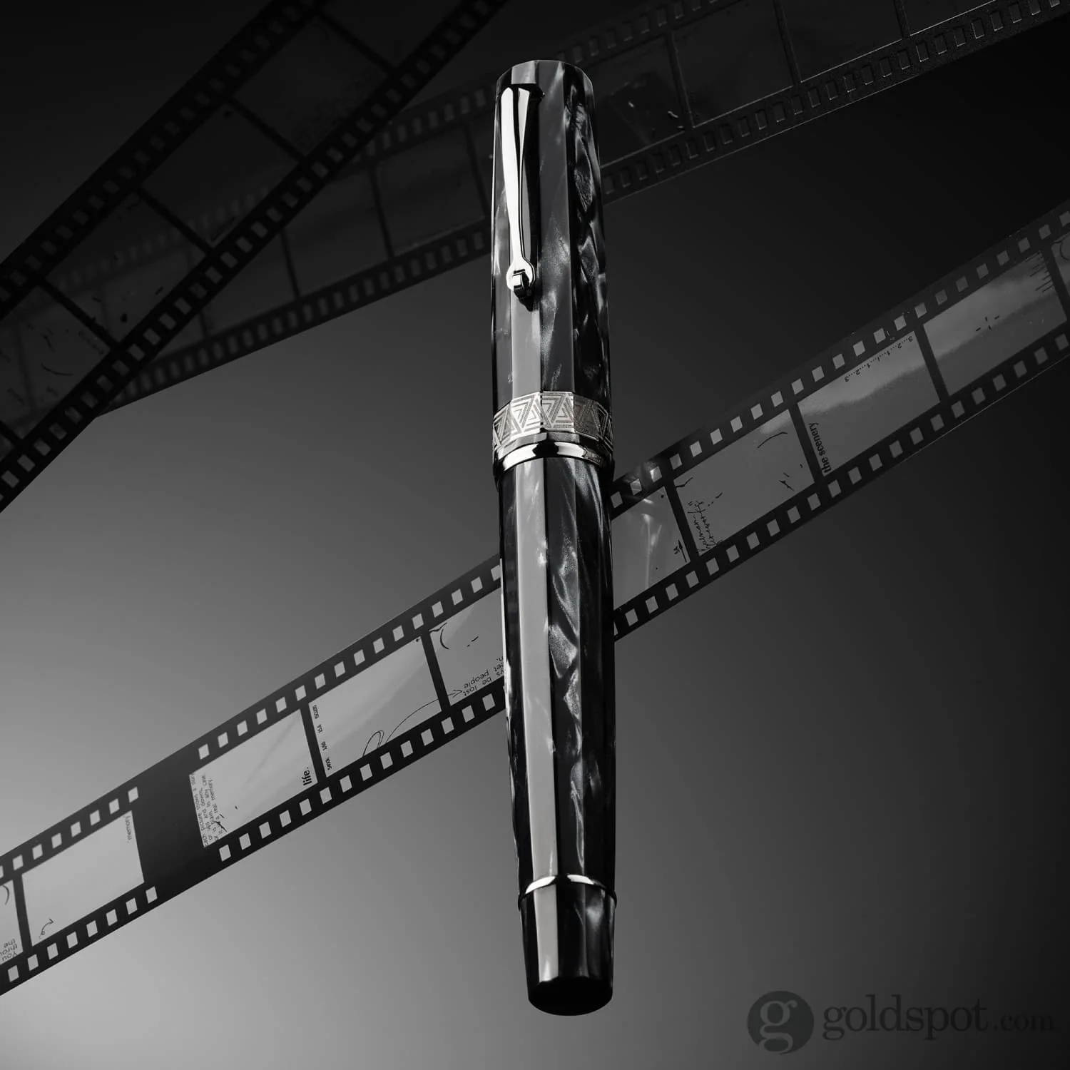 Omas Paragon Fountain Pen in Grigio Perla with Ruthenium Trim - Image 10