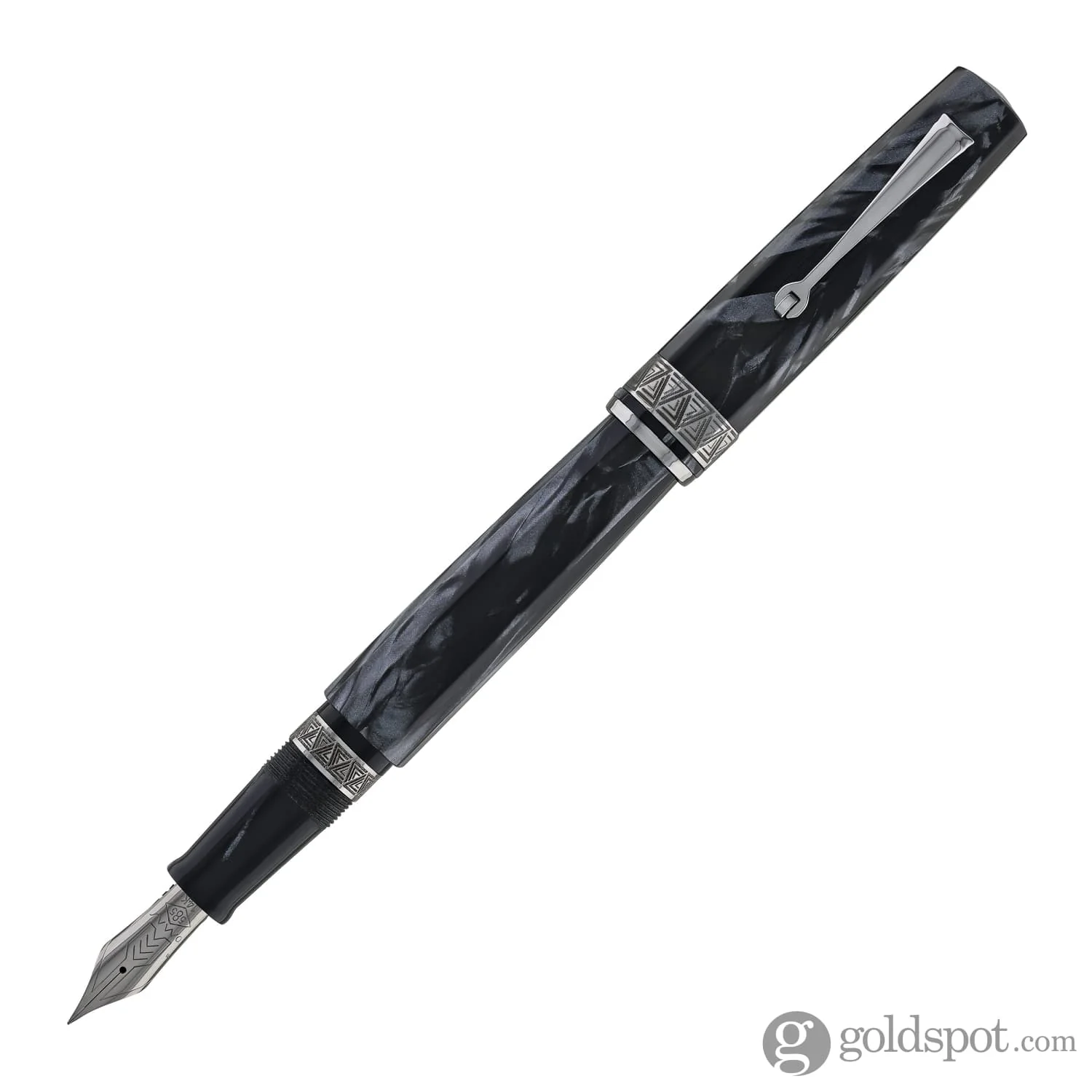 Omas Paragon Fountain Pen in Grigio Perla with Ruthenium Trim - Image 2