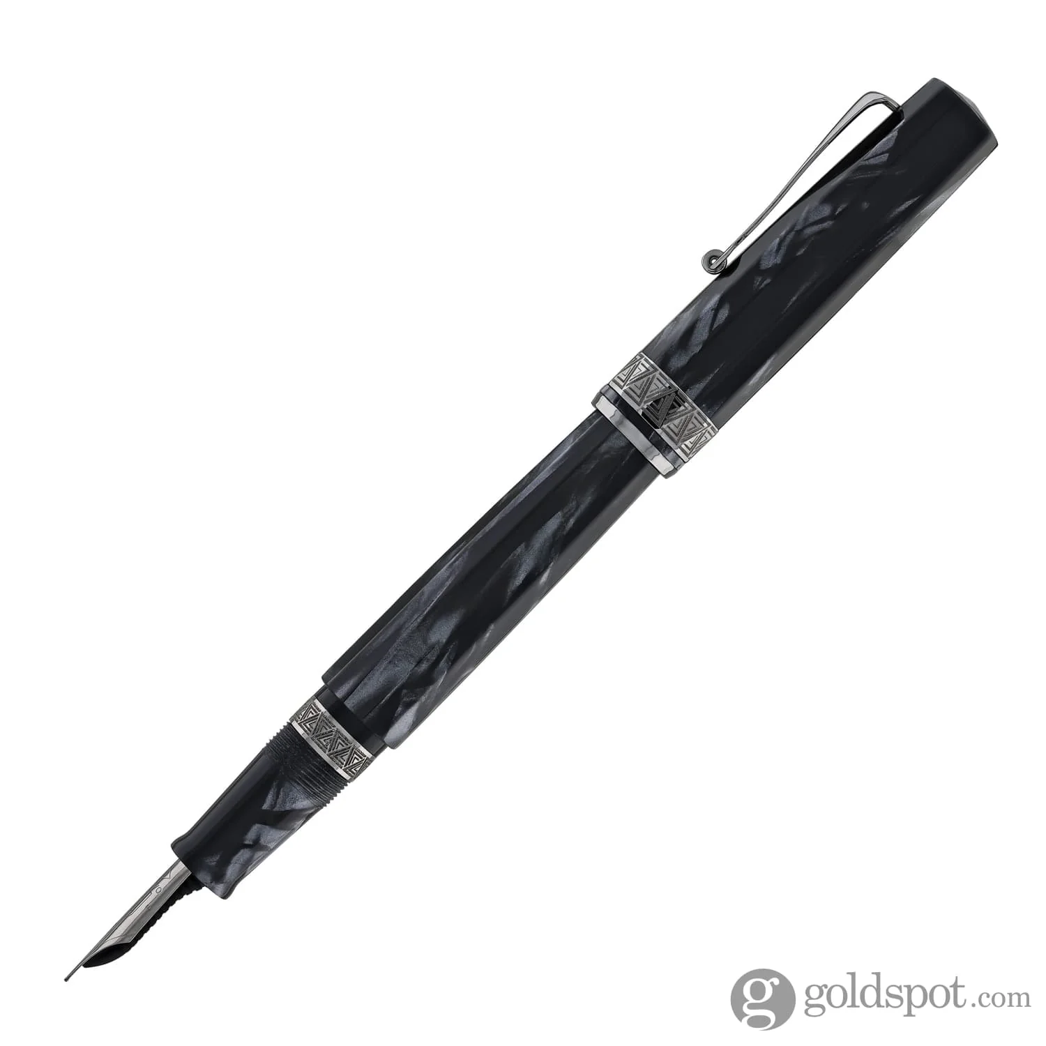 Omas Paragon Fountain Pen in Grigio Perla with Ruthenium Trim - Image 4