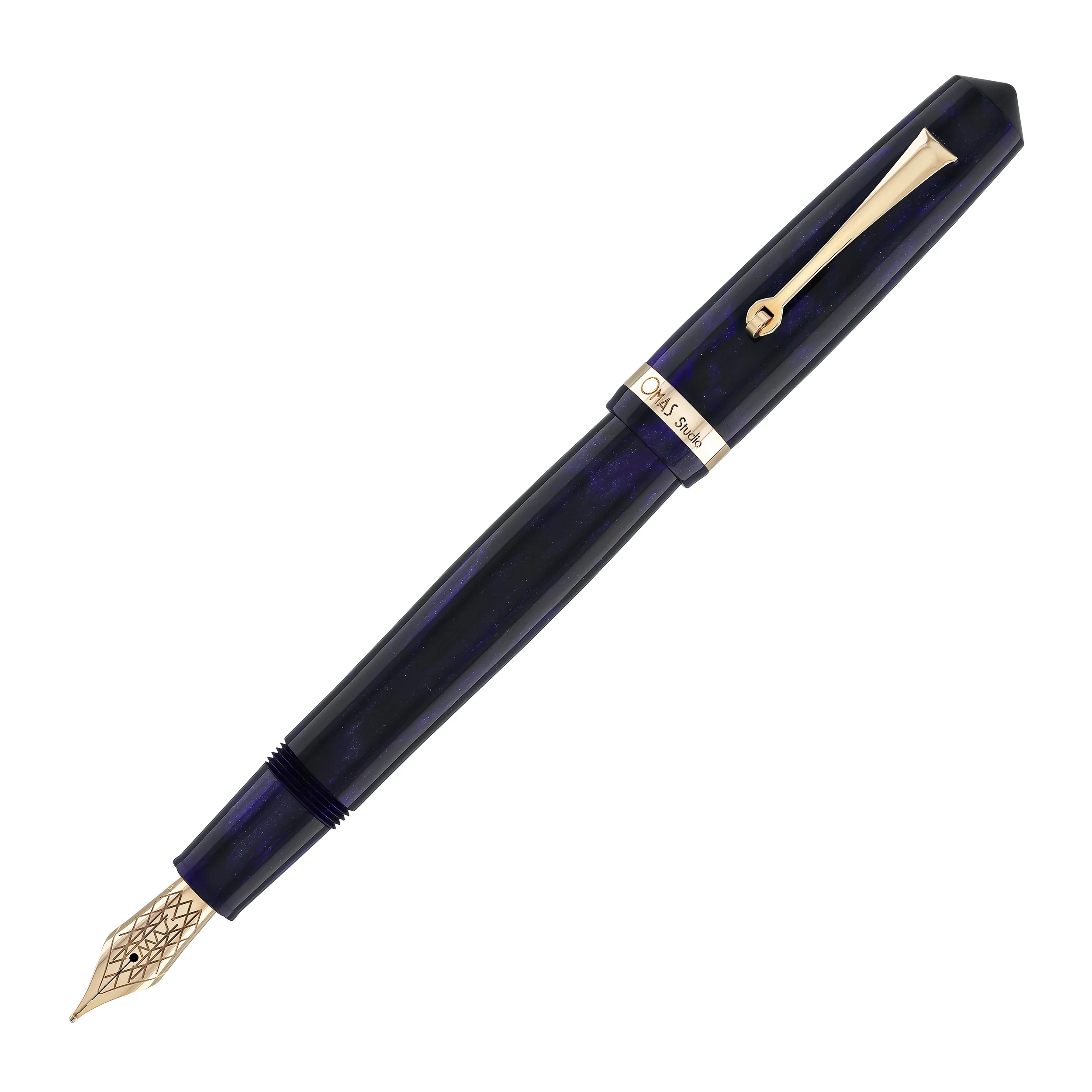 OMAS Studio Fountain Pen in Ametista Profondo with Rose Gold Trim - Image 3