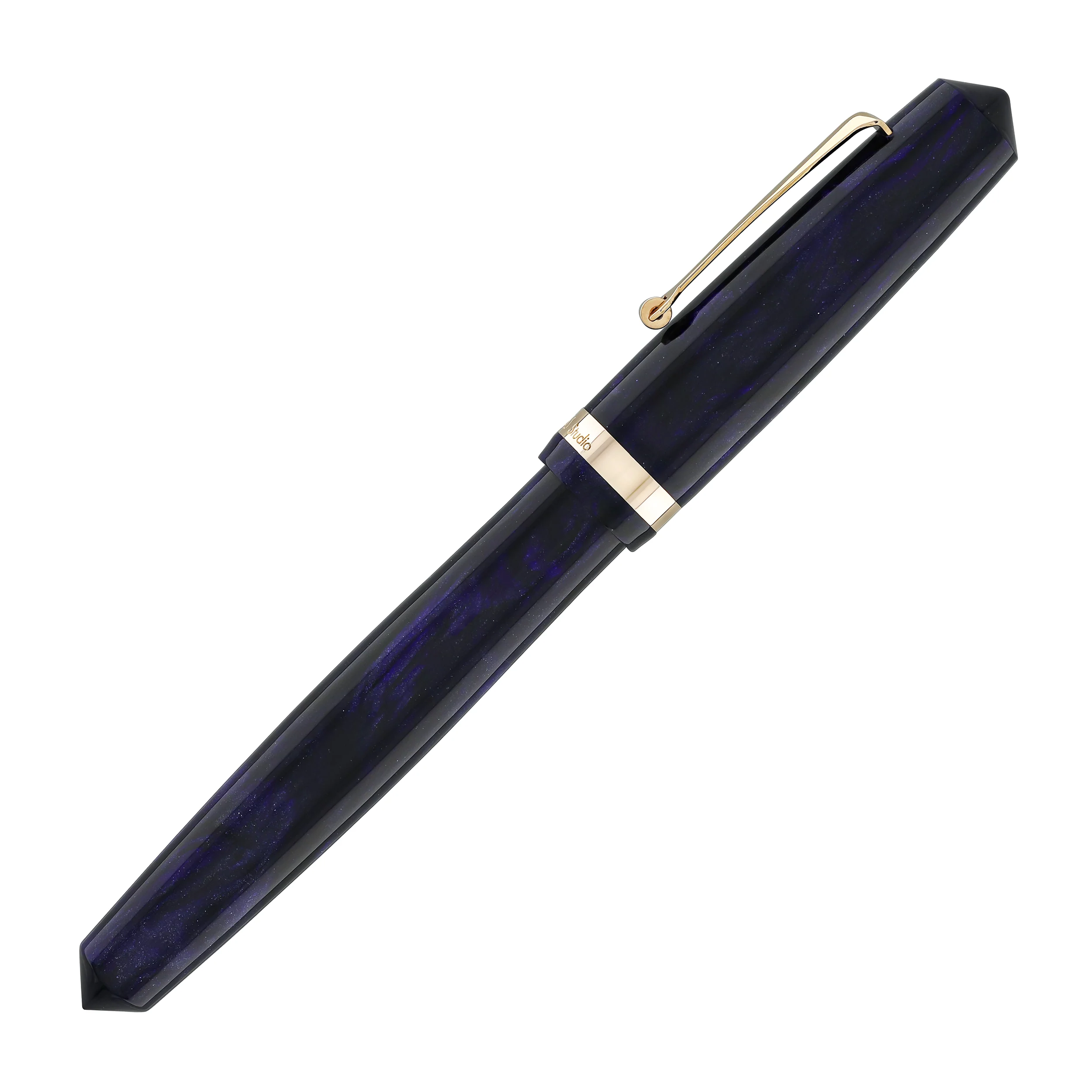 OMAS Studio Fountain Pen in Ametista Profondo with Rose Gold Trim - Image 6