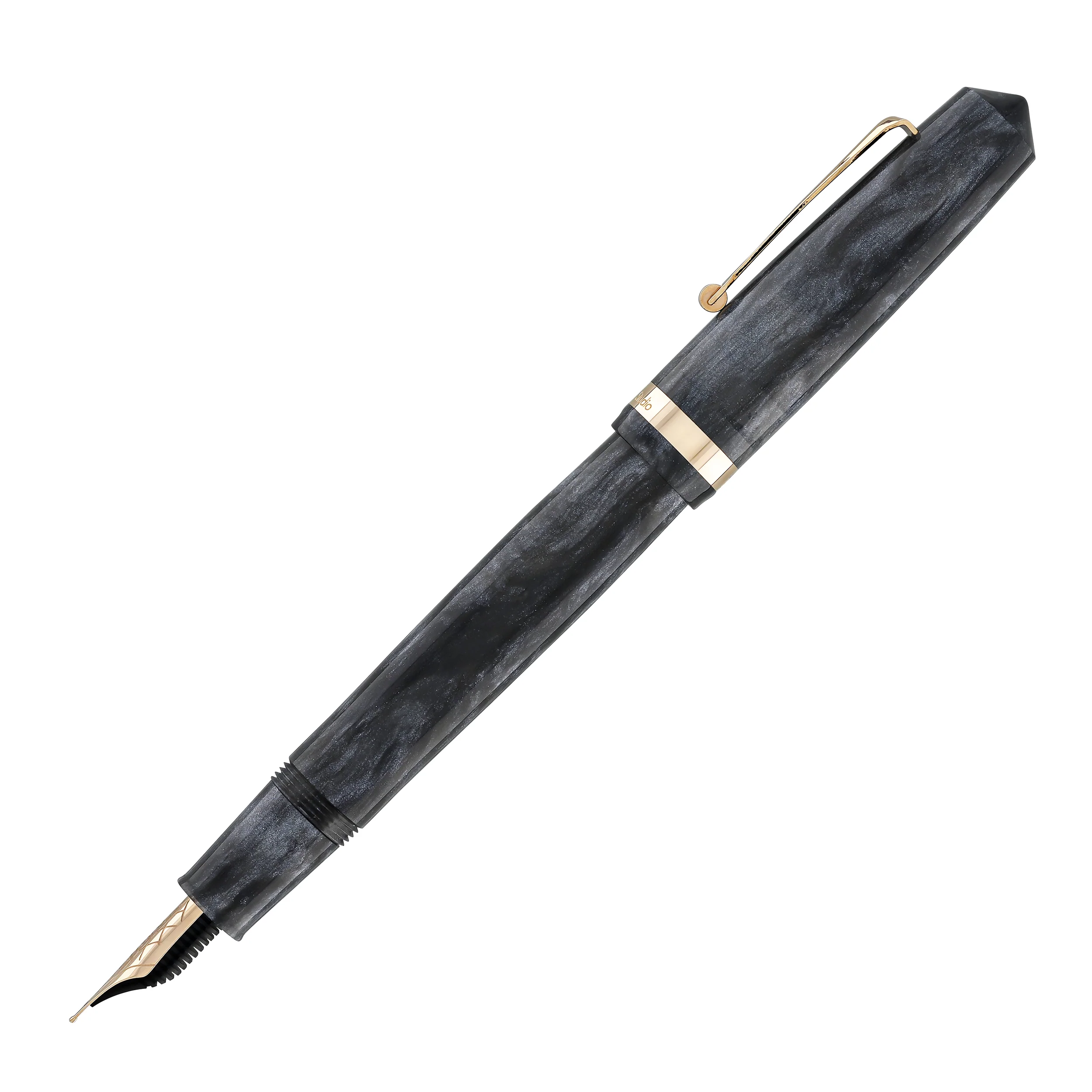 OMAS Studio Fountain Pen in Grigio Luminoso with Rose Gold Trim - Image 5