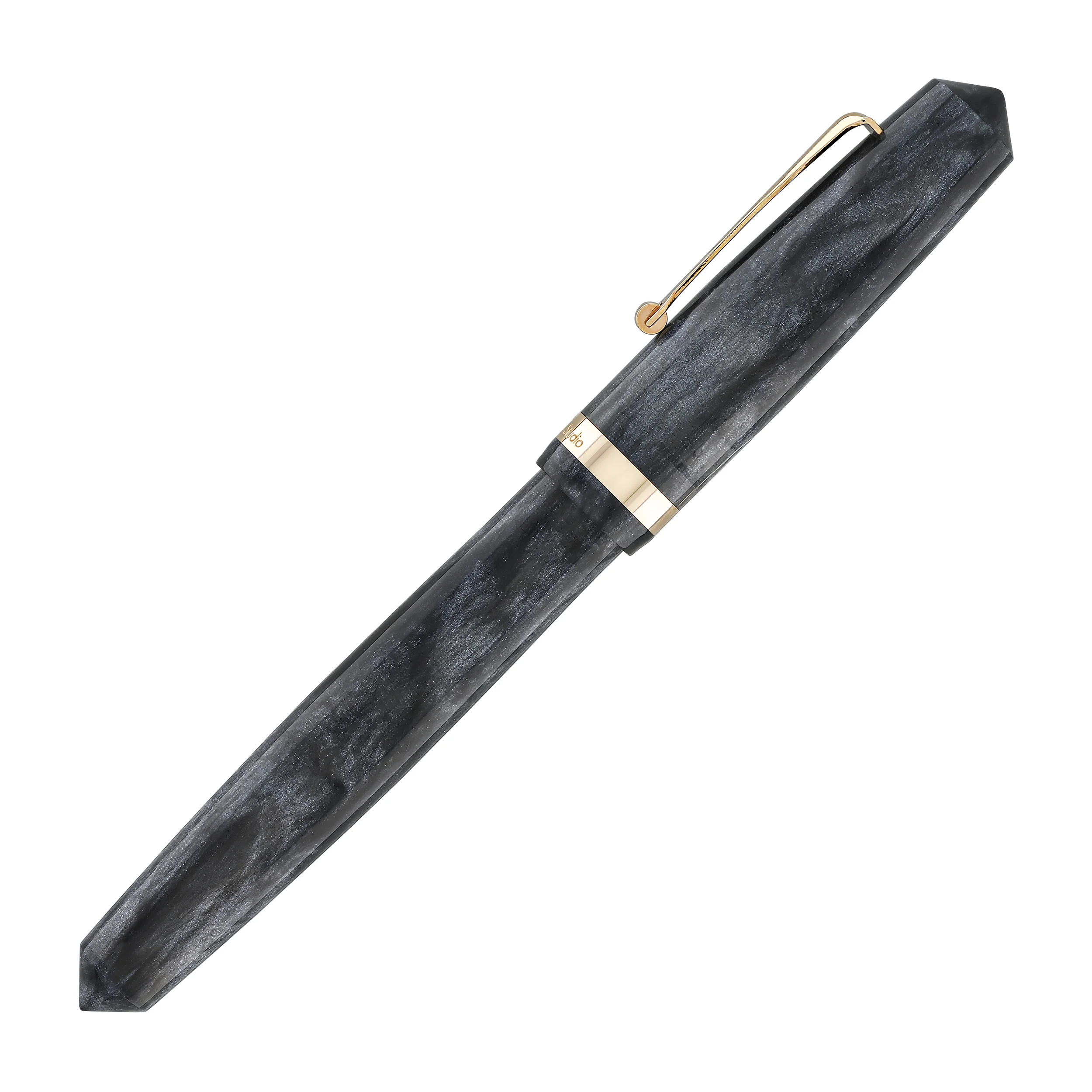 OMAS Studio Fountain Pen in Grigio Luminoso with Rose Gold Trim - Image 6