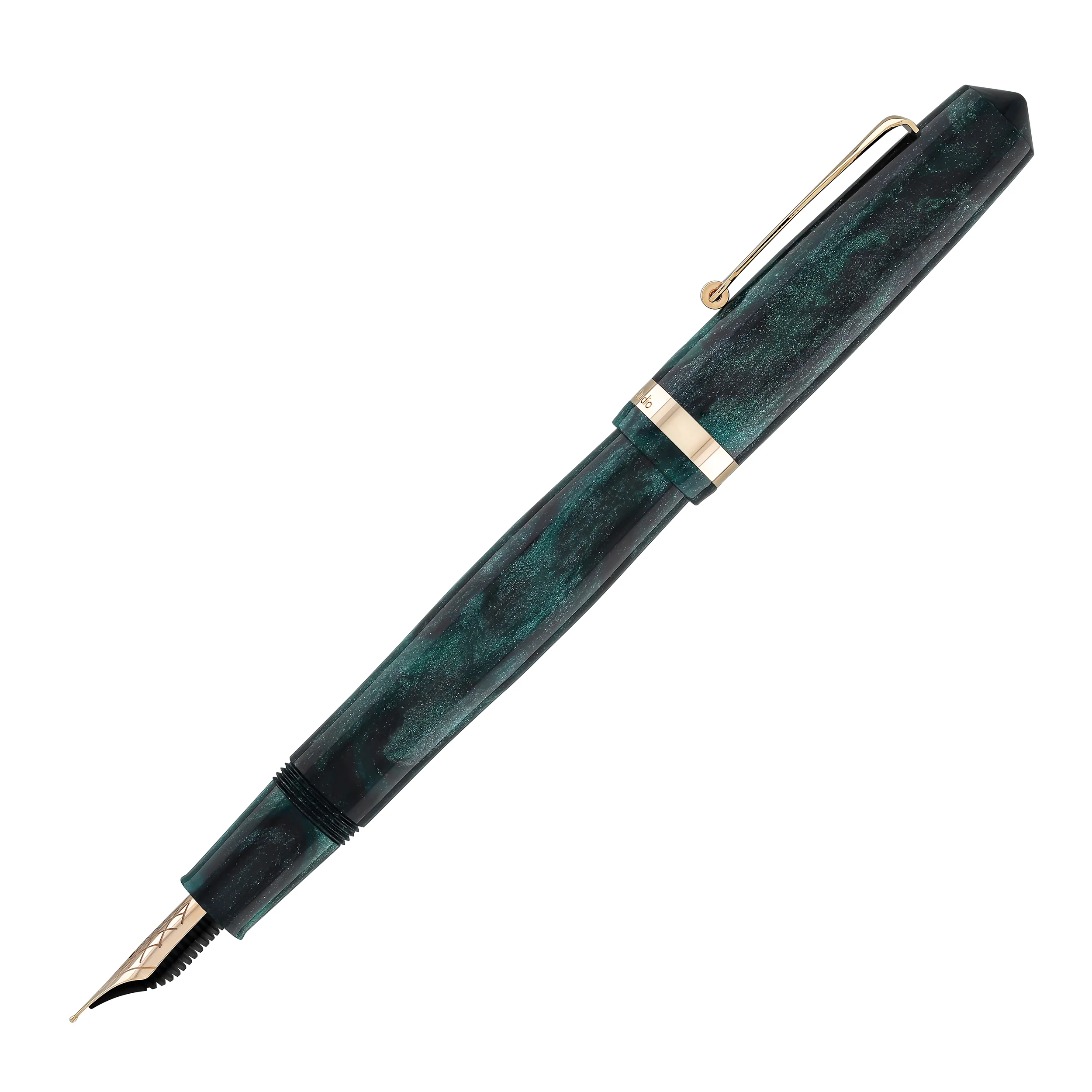 OMAS Studio Fountain Pen in Smeraldo Elegante with Rose Gold Trim - Image 5