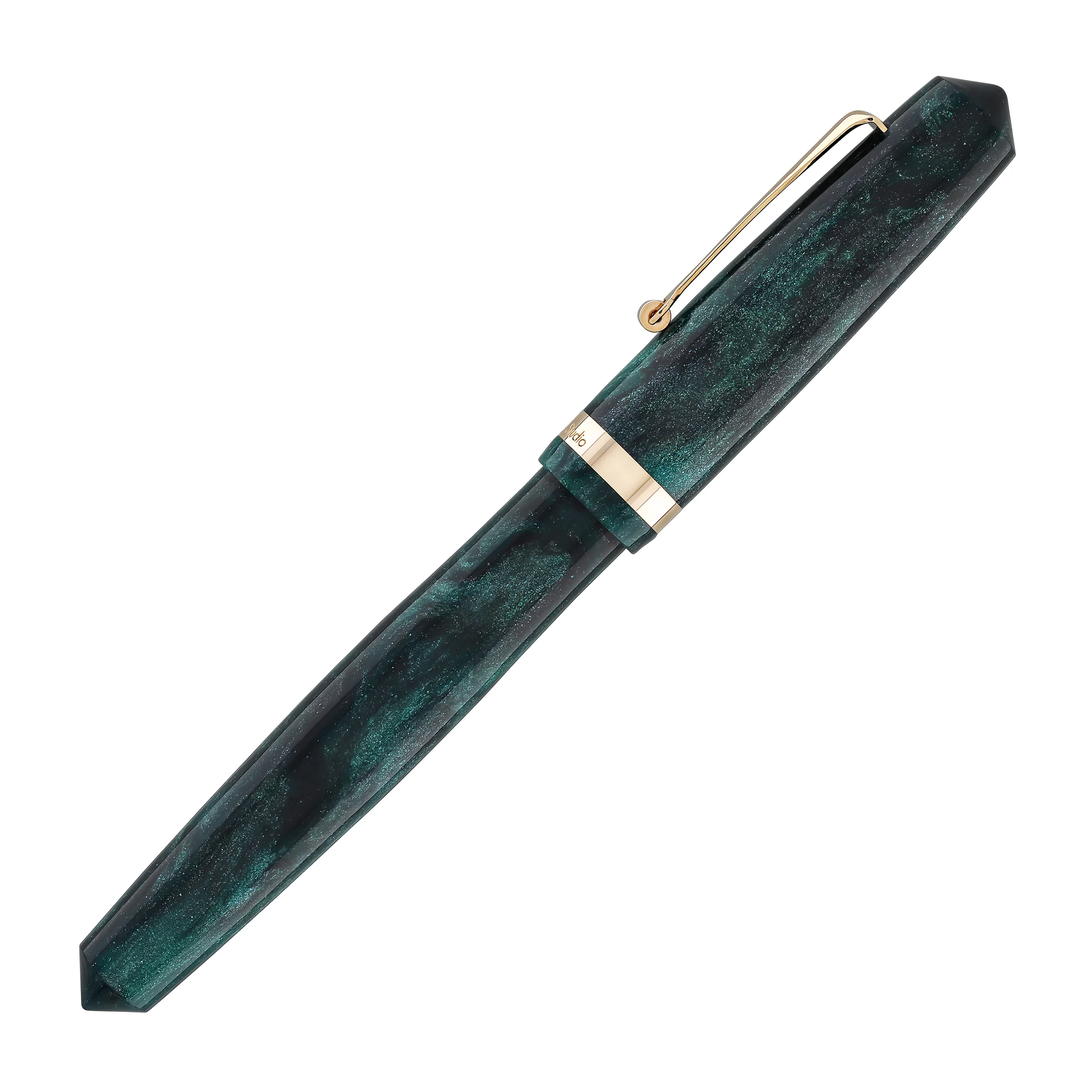 OMAS Studio Fountain Pen in Smeraldo Elegante with Rose Gold Trim - Image 6