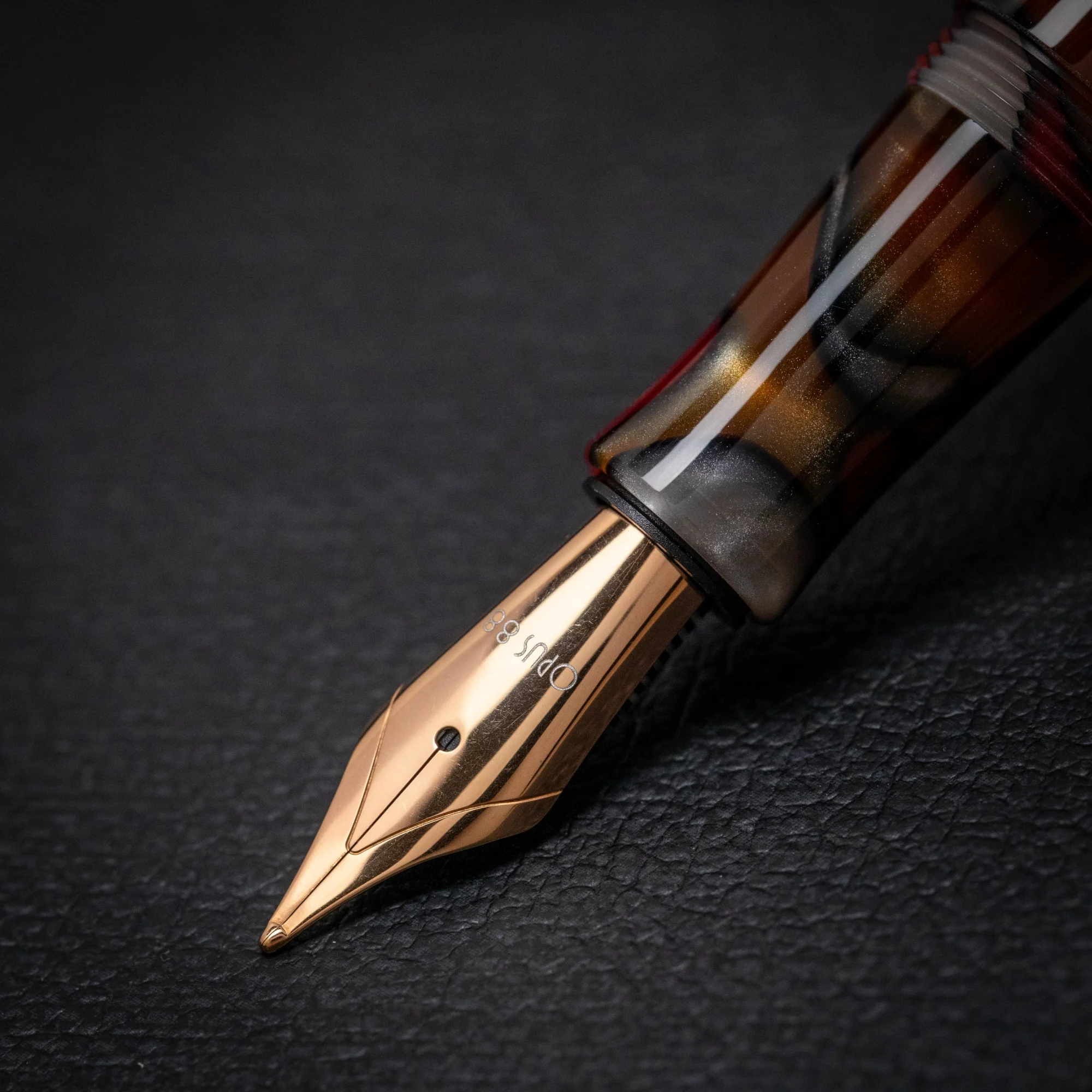 Opus 88 Harmony Fountain Pen in Brown with Rose Gold - Image 9