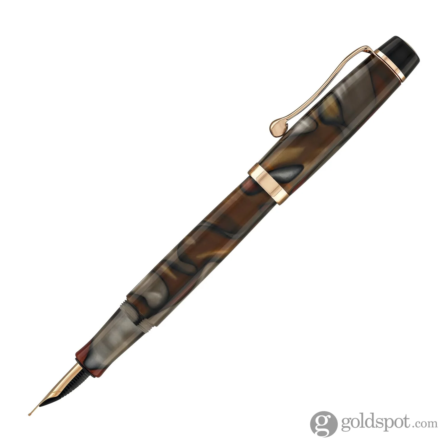 Opus 88 Harmony Fountain Pen in Red Grey Marble with Rose Gold - Image 4