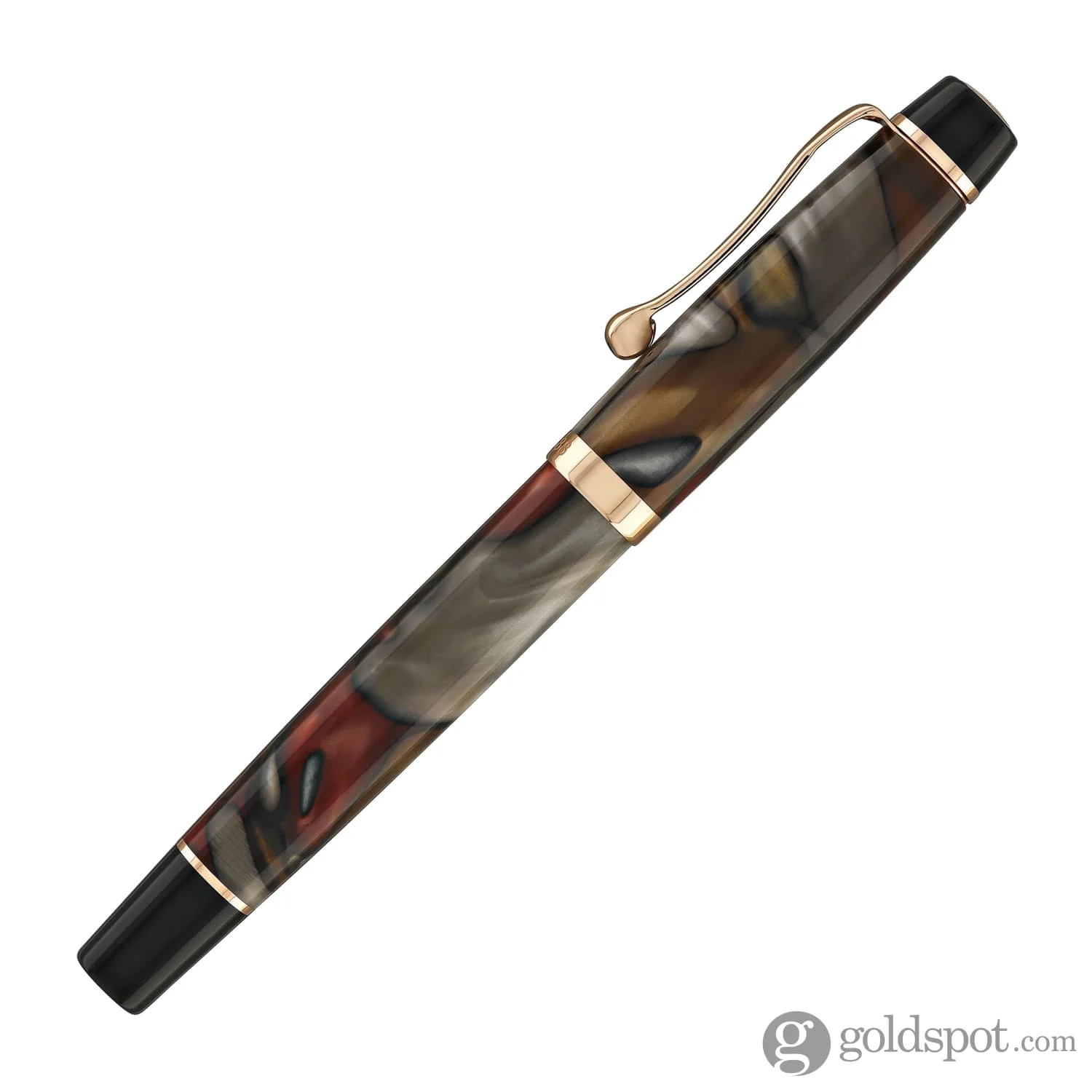 Opus 88 Harmony Fountain Pen in Red Grey Marble with Rose Gold - Image 6