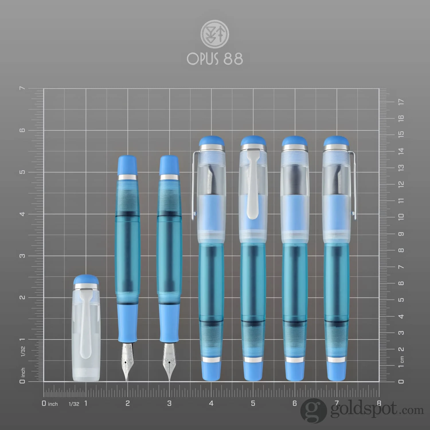 Opus 88 OMAR Fountain Pen in Baby Blue - Image 9