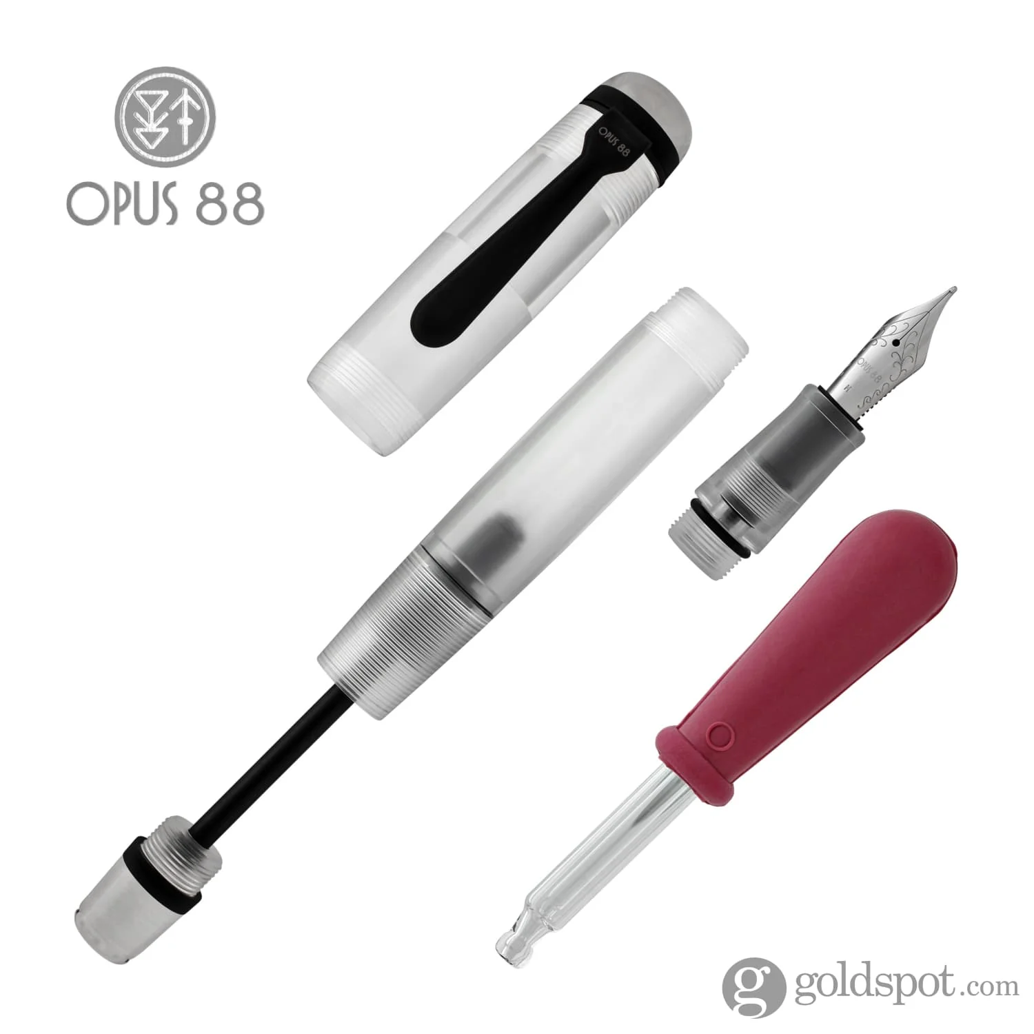 Opus 88 OMAR Fountain Pen in Clear Demonstrator - Image 6