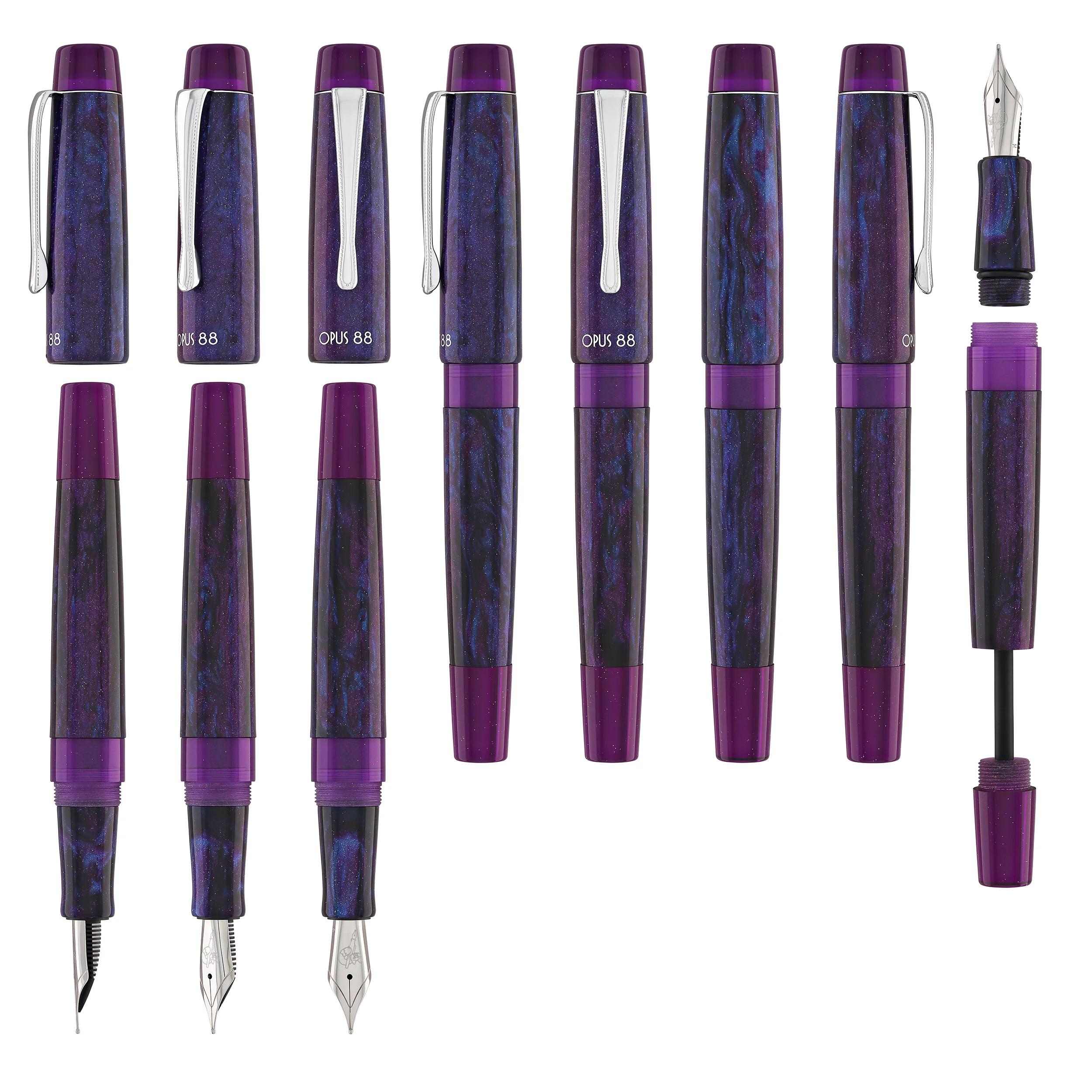 Opus 88 x Pendemic Minty Fountain Pen in Diamondcast - Image 8