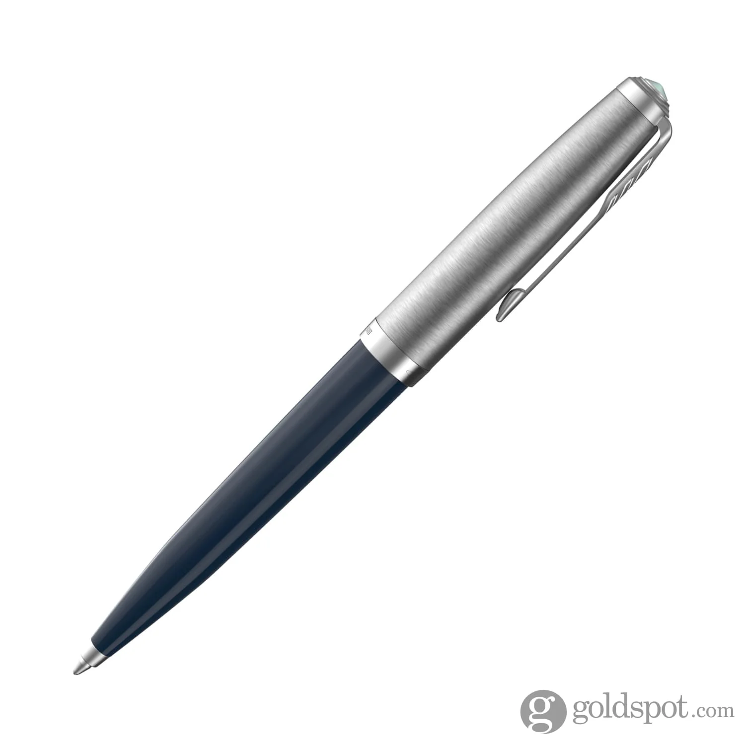 Parker 51 Ballpoint Pen in Midnight Blue with Chrome Trim - Image 2
