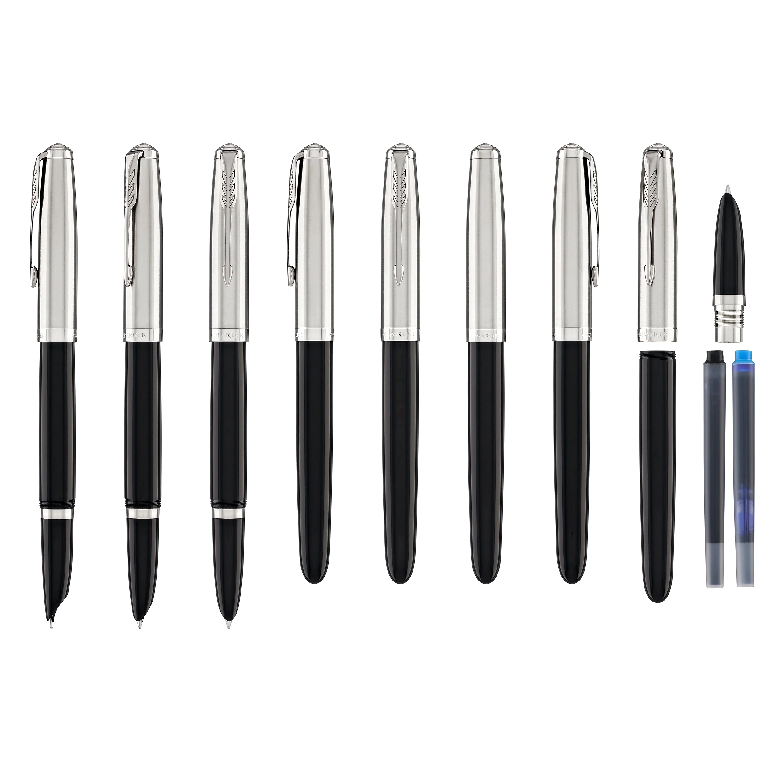 Parker 51 Fountain Pen in Black with Chrome Trim - Image 8