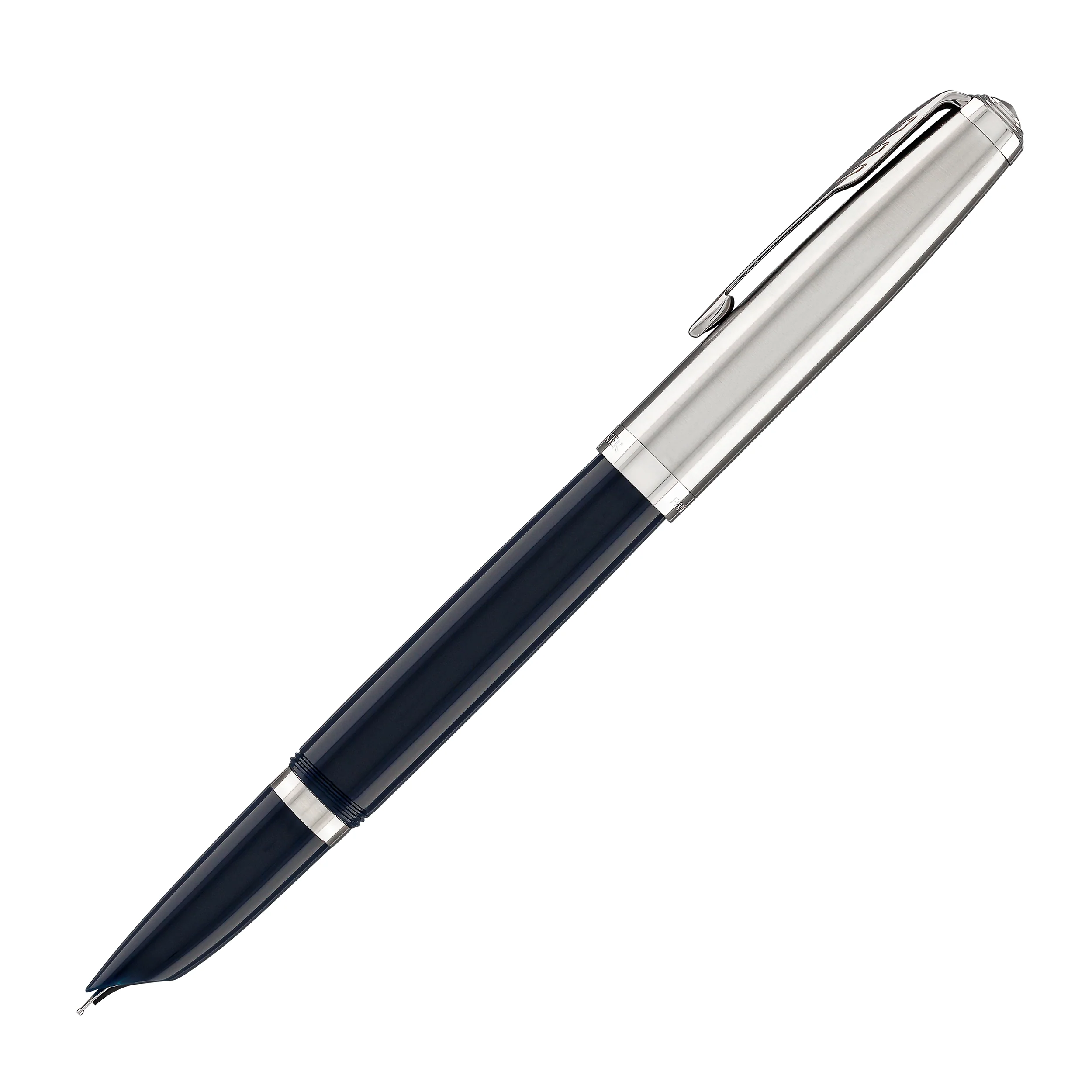 Parker 51 Fountain Pen in Midnight Blue with Chrome Trim - Image 4