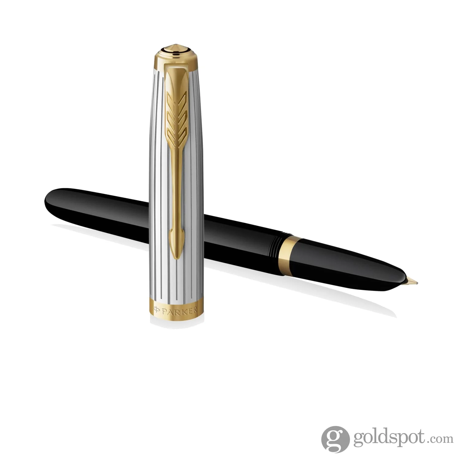 Parker 51 Premium Fountain Pen in Black with Gold Trim - Image 3