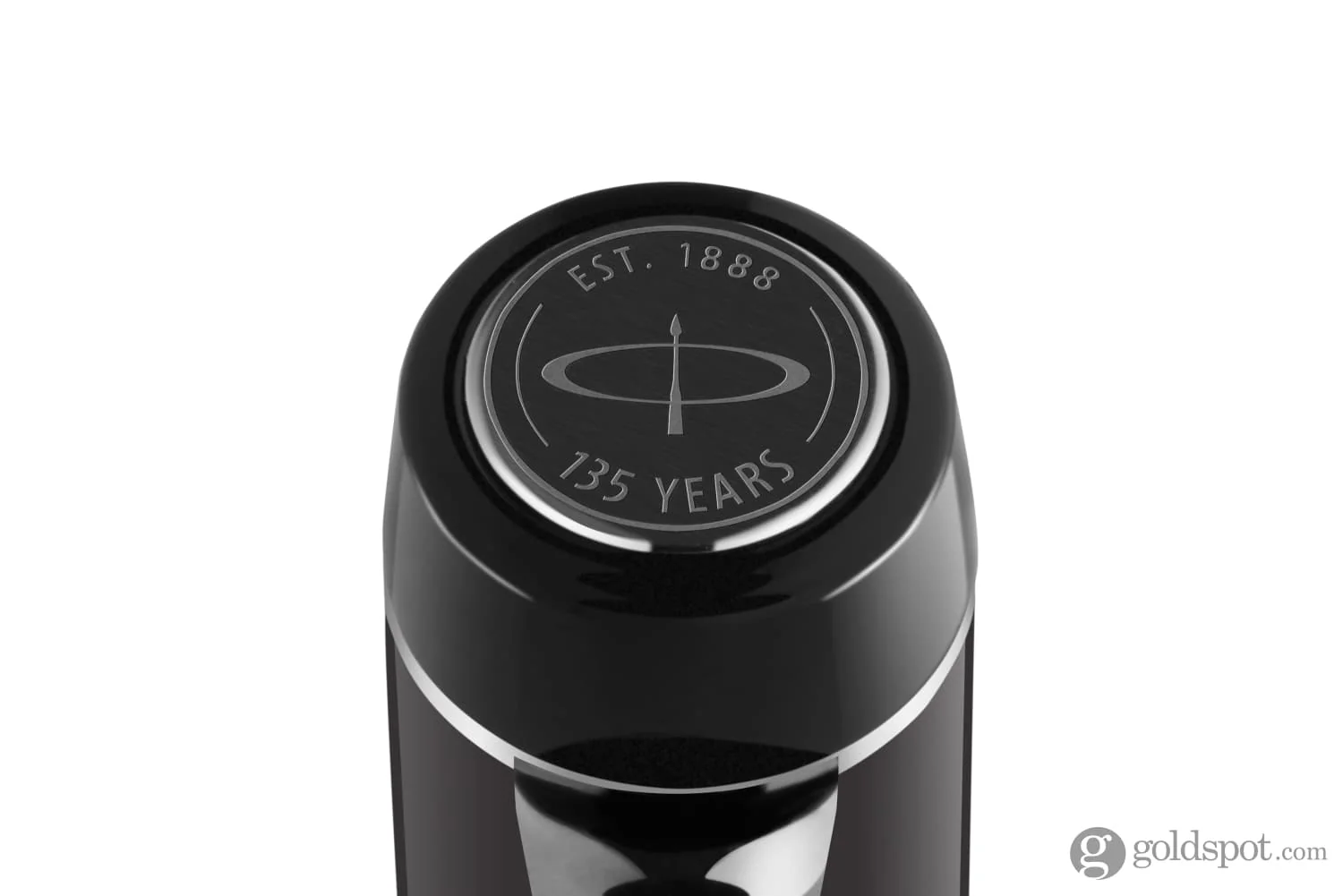 Parker Duofold 135th Anniversary Centennial Fountain Pen in Black with Chrome Trim - 18K Gold - Image 5