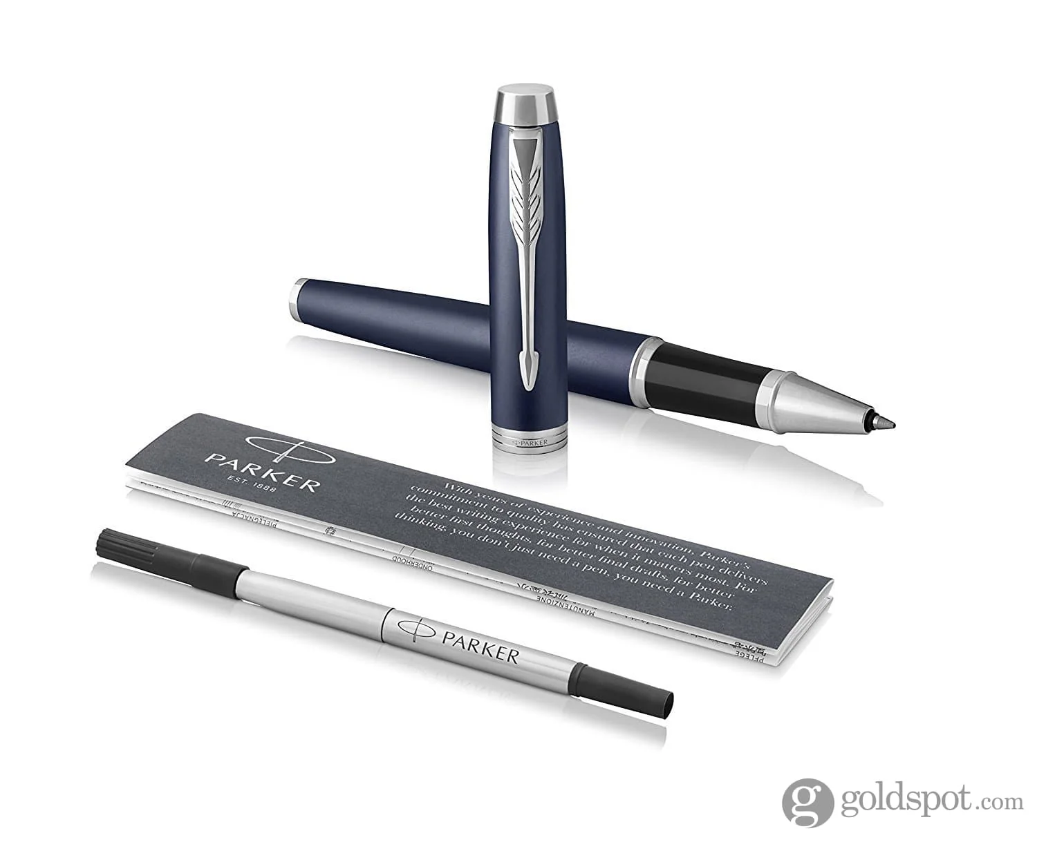Parker IM Rollerball Pen in Blue with Chrome Trim - Image 6