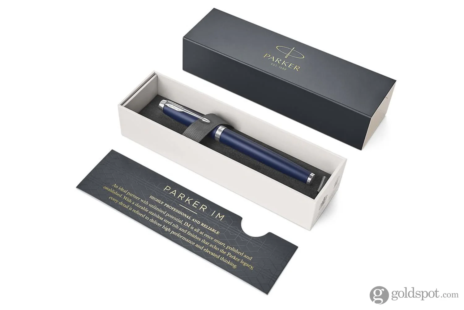 Parker IM Rollerball Pen in Blue with Chrome Trim - Image 7