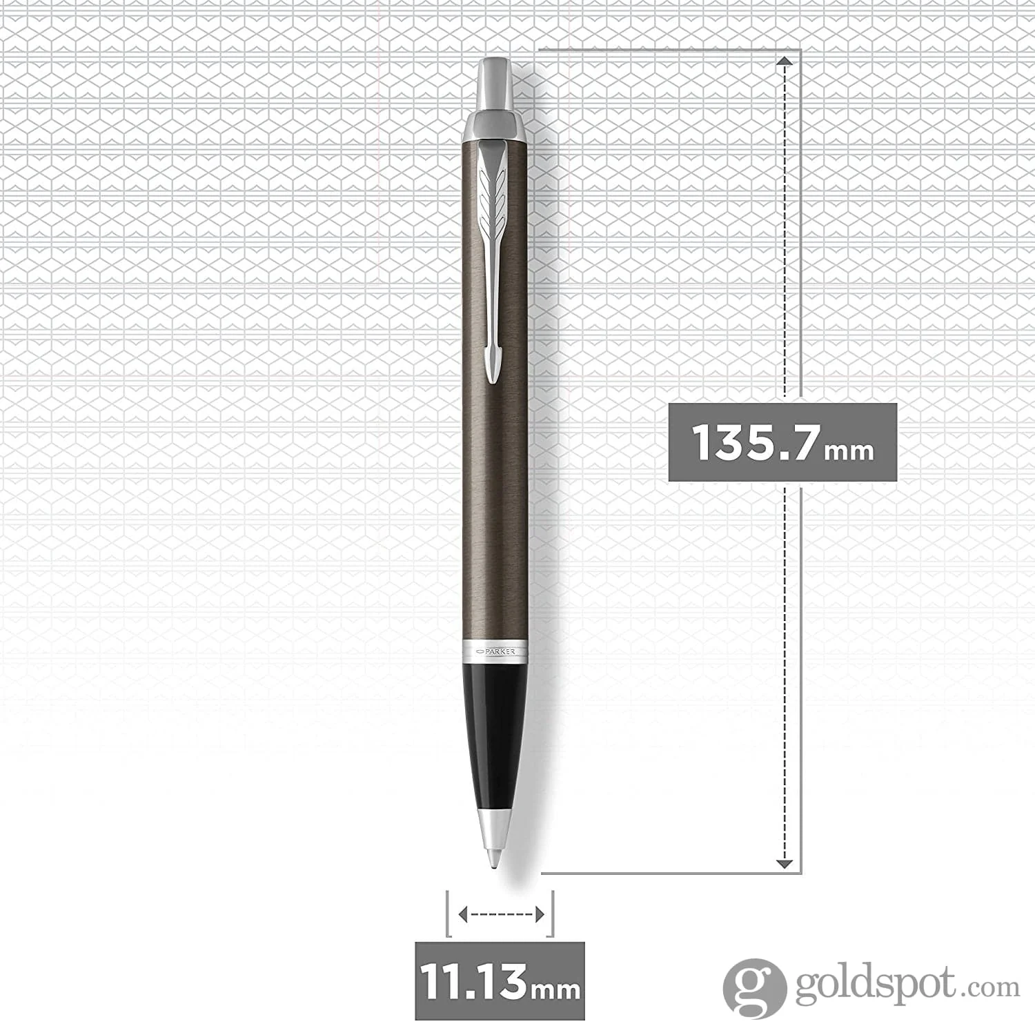 Parker IM Ballpoint Pen in Dark Espresso Lacquer with Chrome Trim - Image 3
