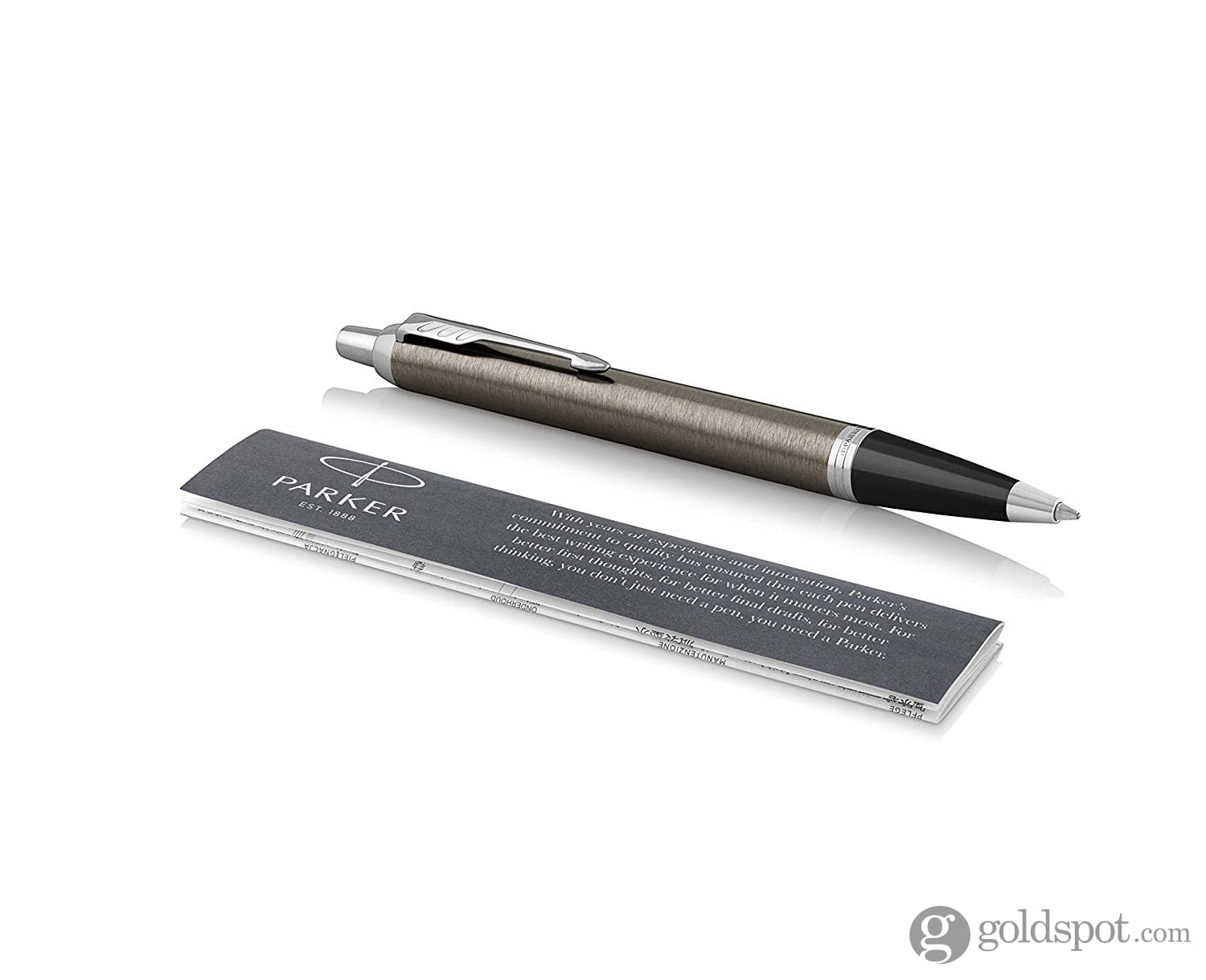 Parker IM Ballpoint Pen in Dark Espresso Lacquer with Chrome Trim - Image 5