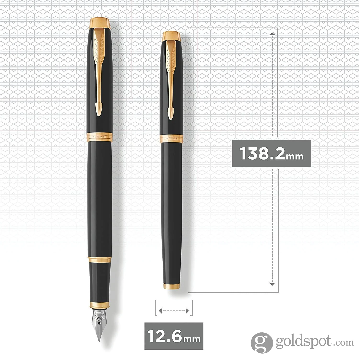 Parker IM Fountain Pen in Black with Gold Trim - Image 3