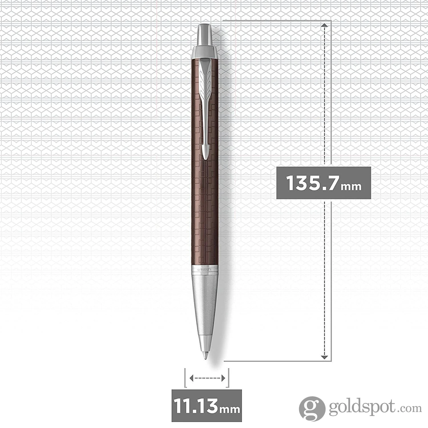 Parker IM Premium Ballpoint Pen in Brown with Chrome Trim - Image 2