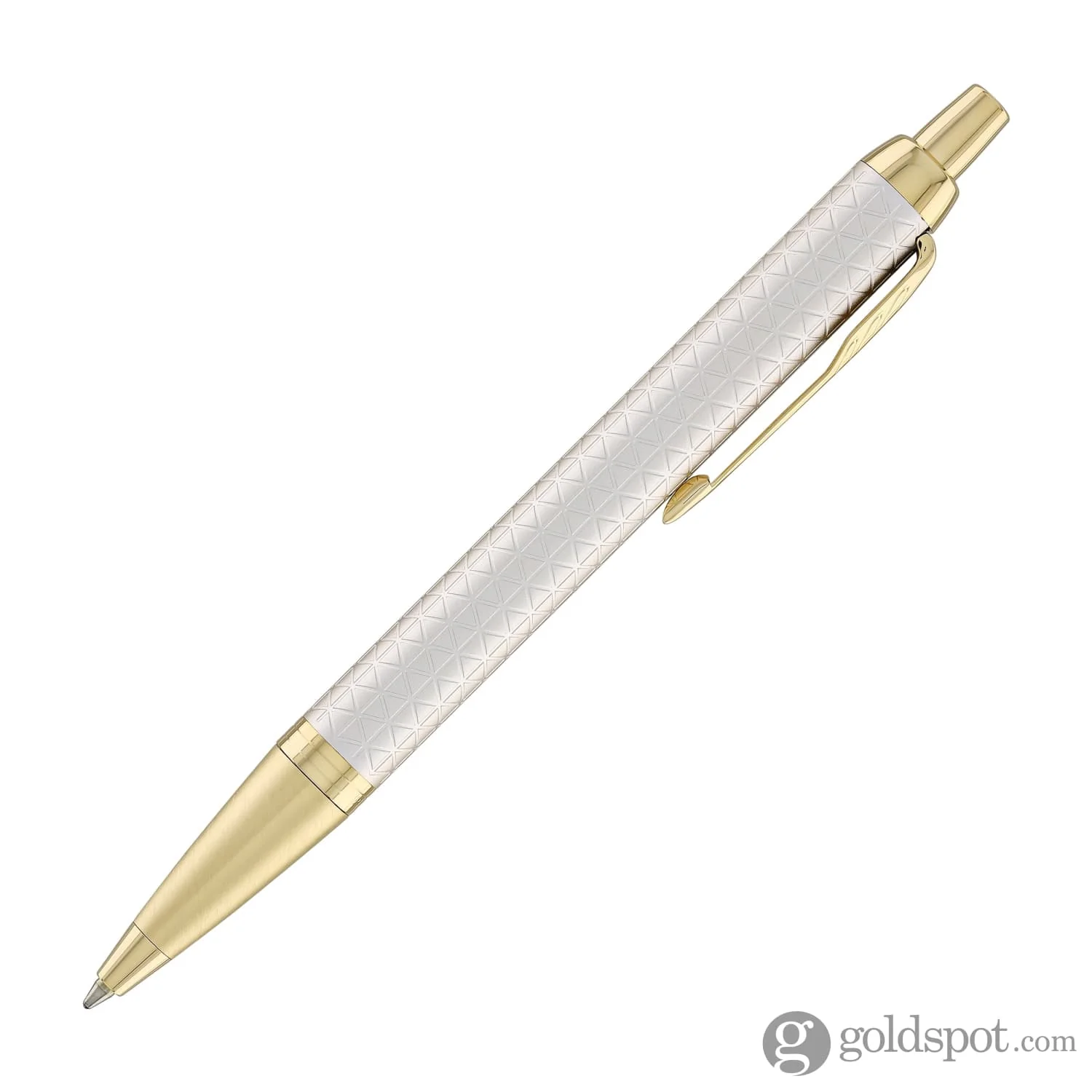 Parker IM Premium Ballpoint Pen in Warm Grey with Gold Trim - Image 4