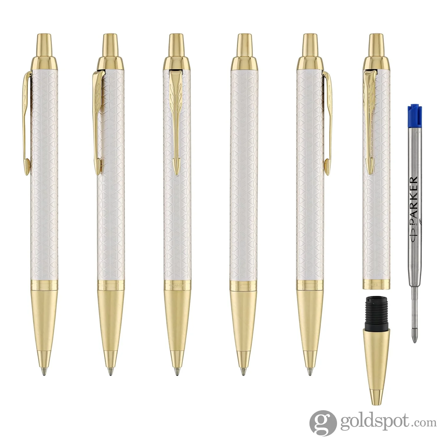 Parker IM Premium Ballpoint Pen in Warm Grey with Gold Trim - Image 6