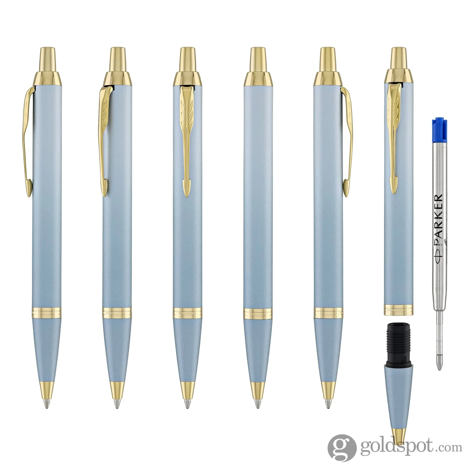 Parker IM Writing Rituals Ballpoint Pen in Turquoise Green with Gold Trim - Image 6
