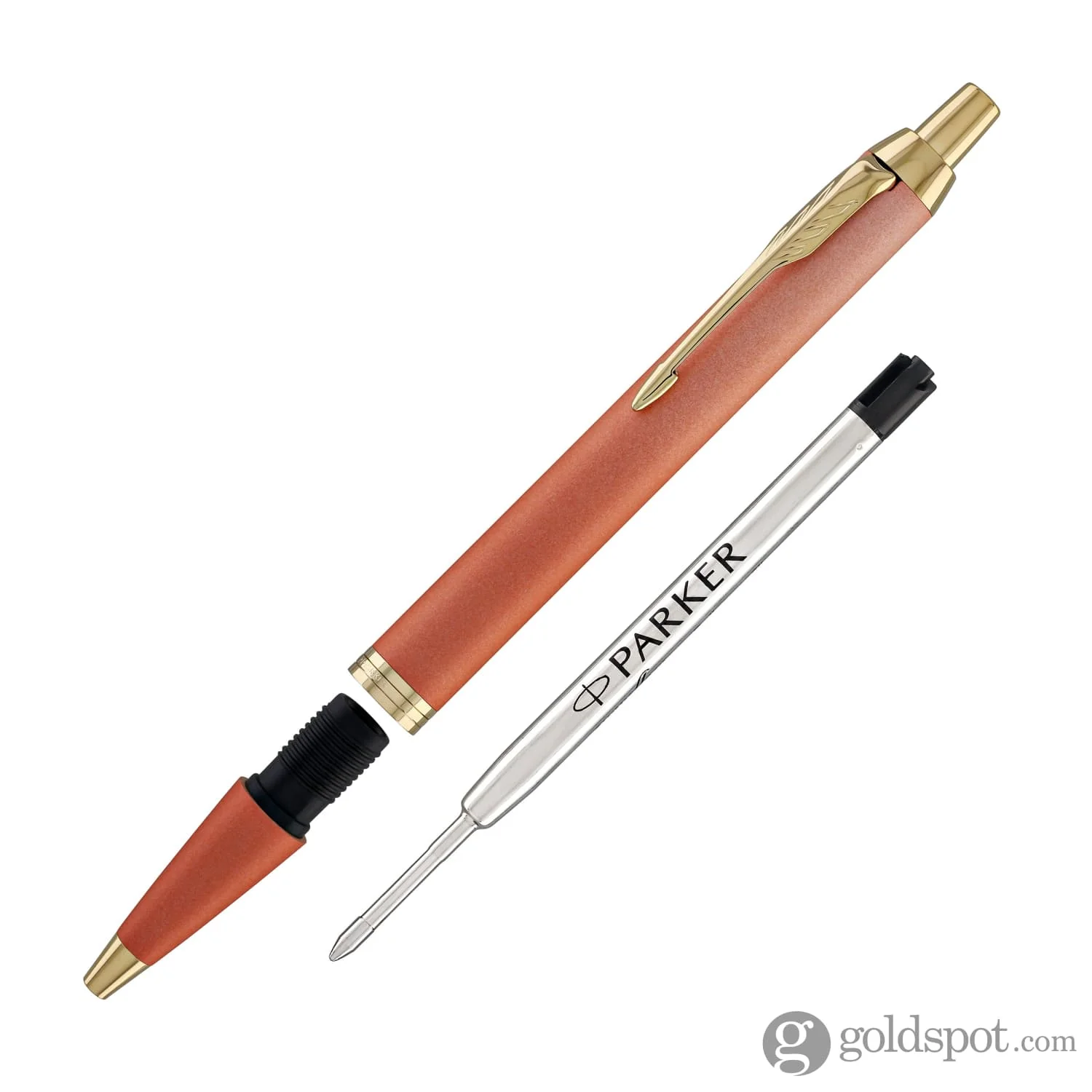 Parker IM Writing Rituals Ballpoint Pen in Uplifting Orange Gradient with Gold Trim - Image 5