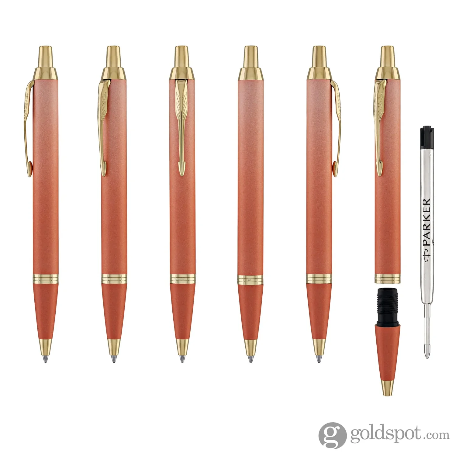 Parker IM Writing Rituals Ballpoint Pen in Uplifting Orange Gradient with Gold Trim - Image 6