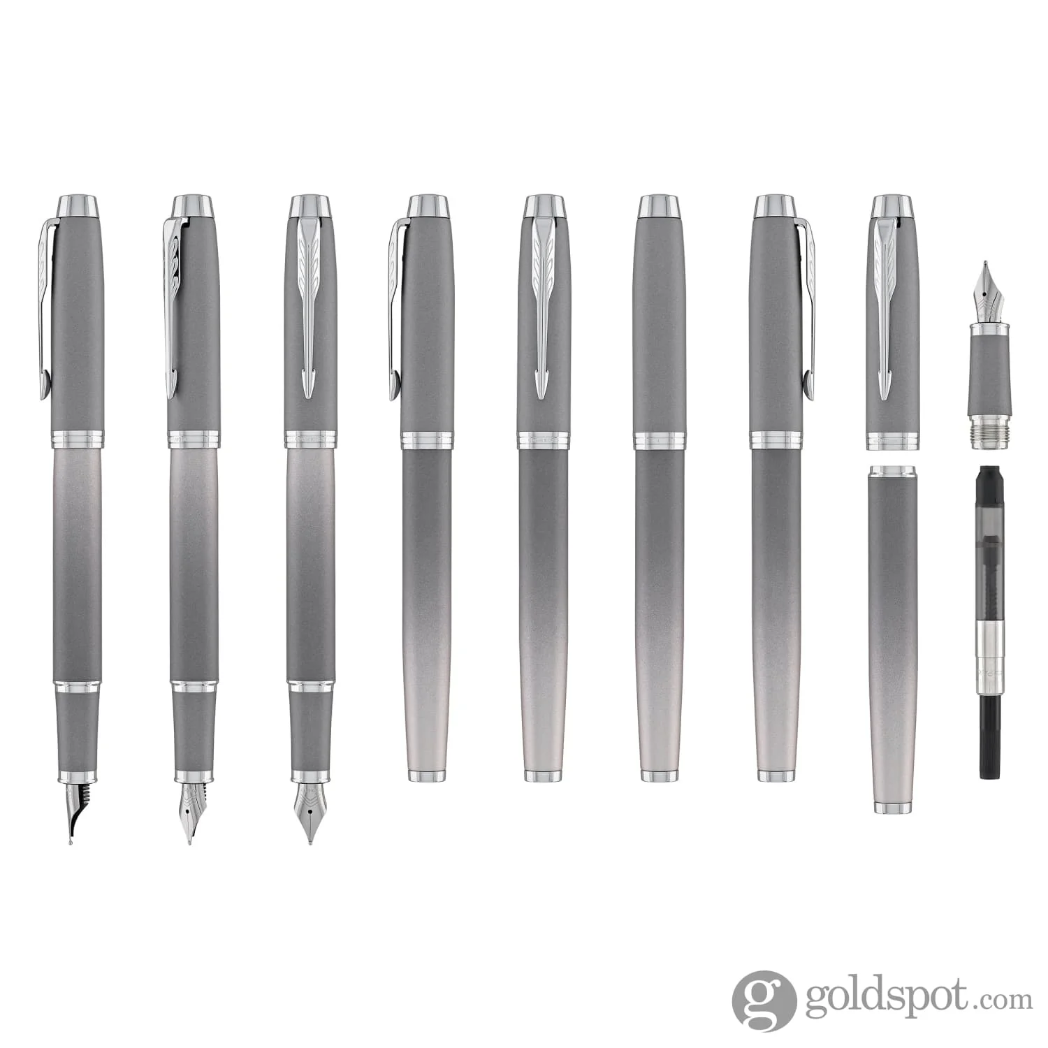 Parker IM Writing Rituals Fountain Pen in Grey with Chrome Trim - Image 8