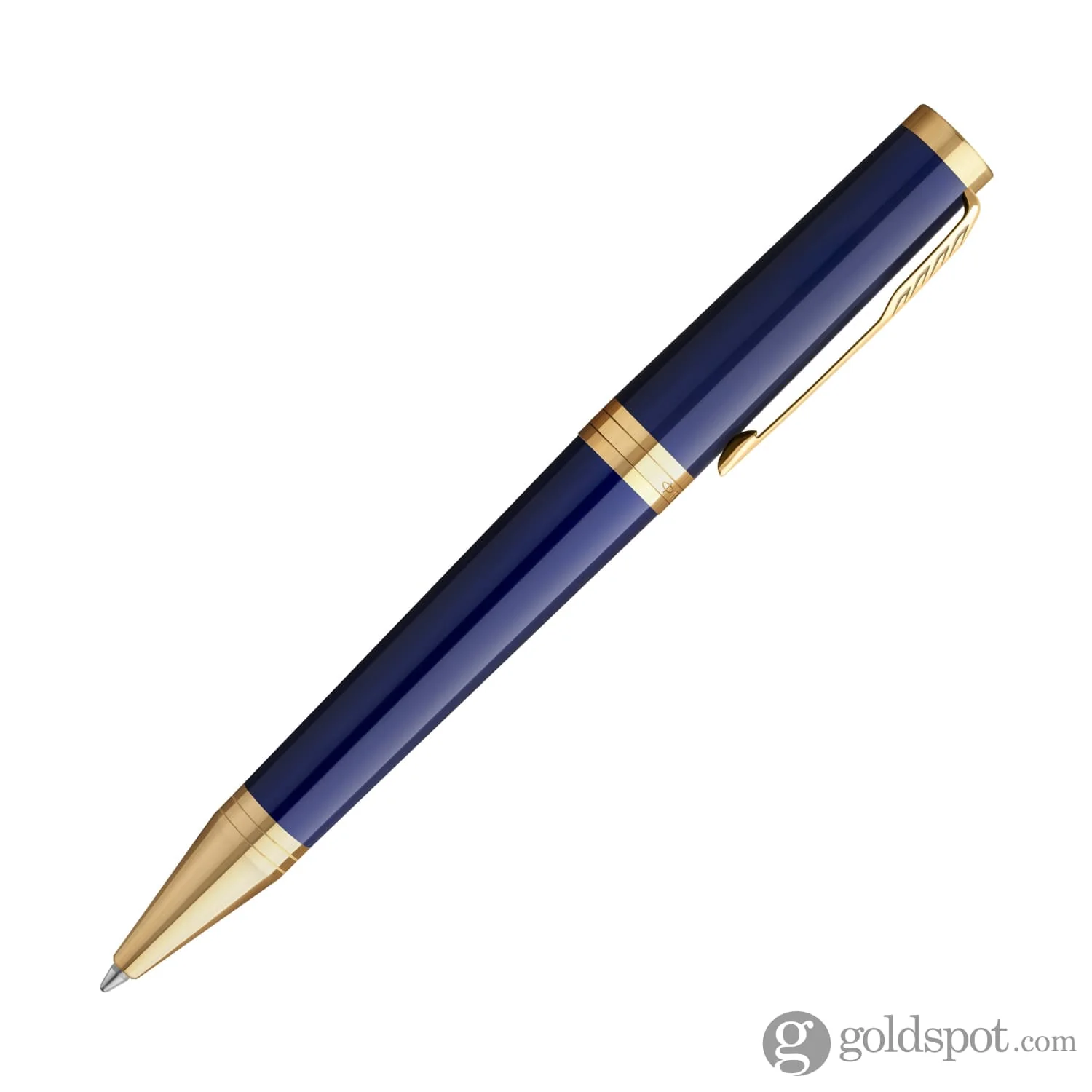 Parker Ingenuity Ballpoint Pen in Blue with Gold Trim - Image 2