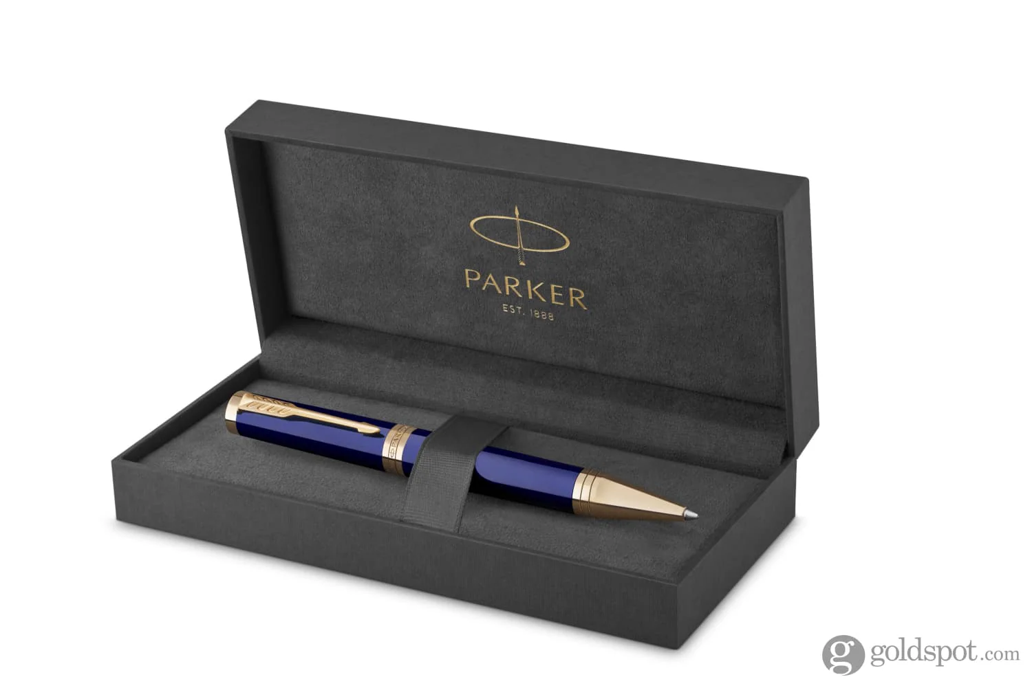 Parker Ingenuity Ballpoint Pen in Blue with Gold Trim - Image 3
