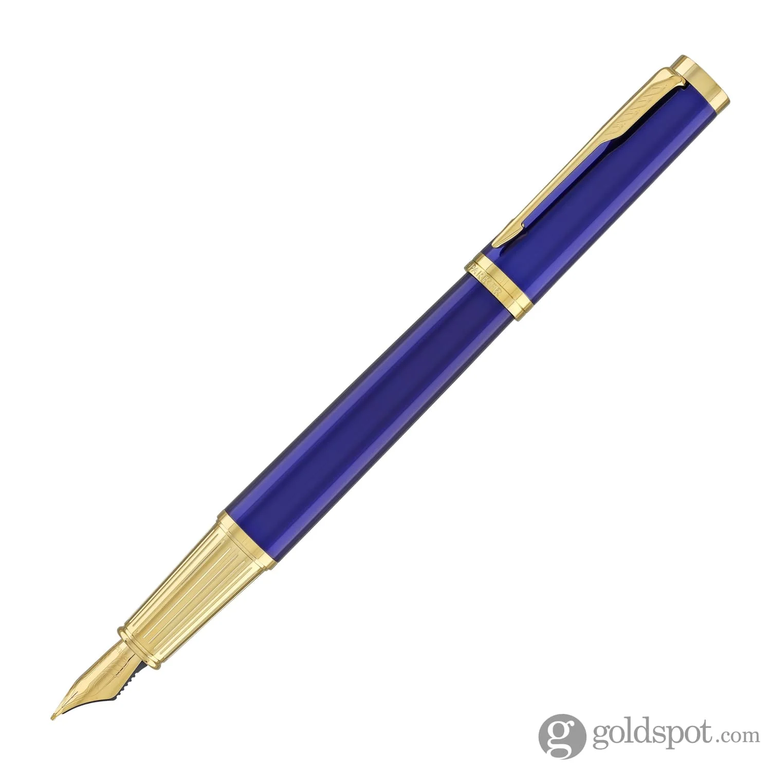 Parker Ingenuity Fountain Pen in Blue with Gold Trim - Image 2