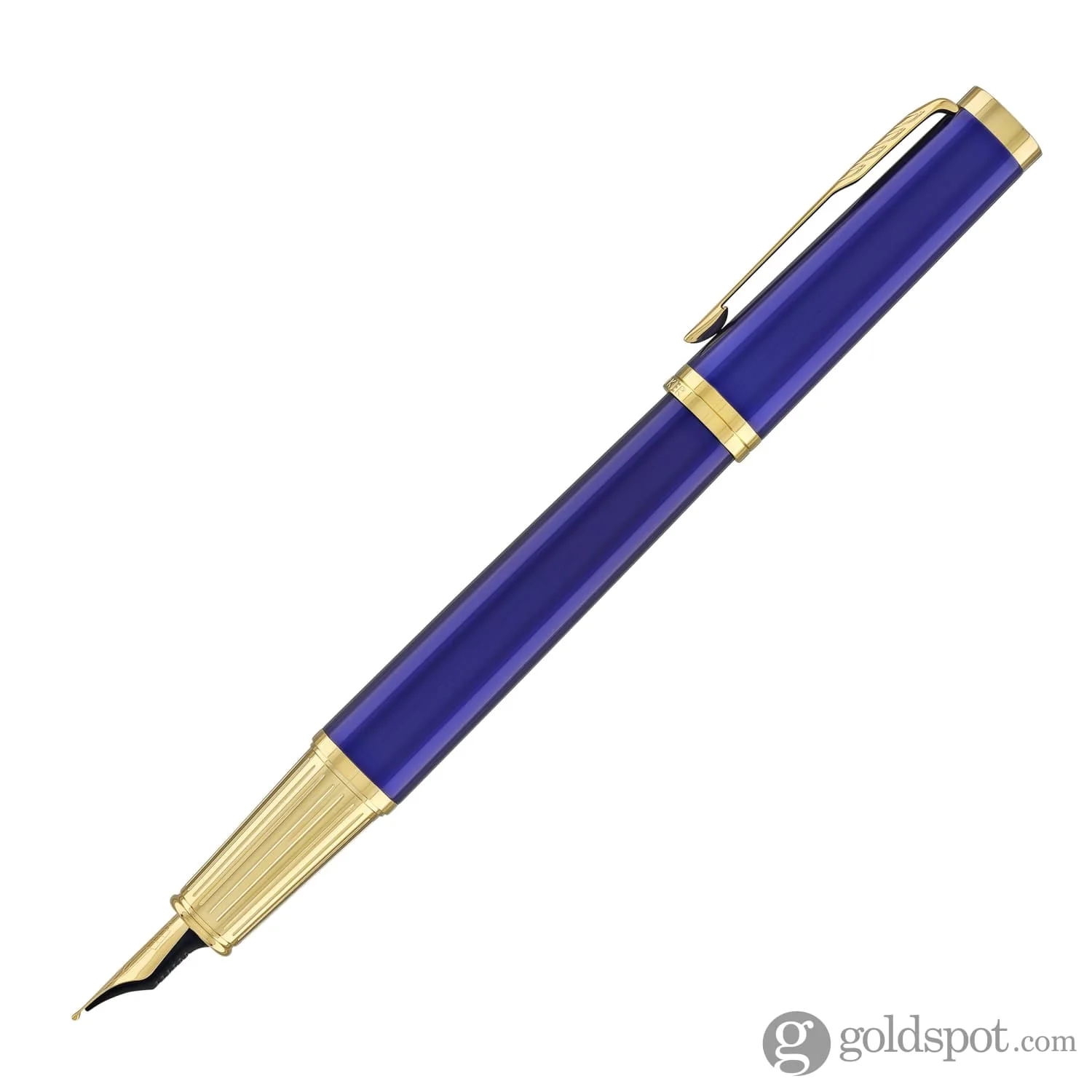 Parker Ingenuity Fountain Pen in Blue with Gold Trim - Image 3