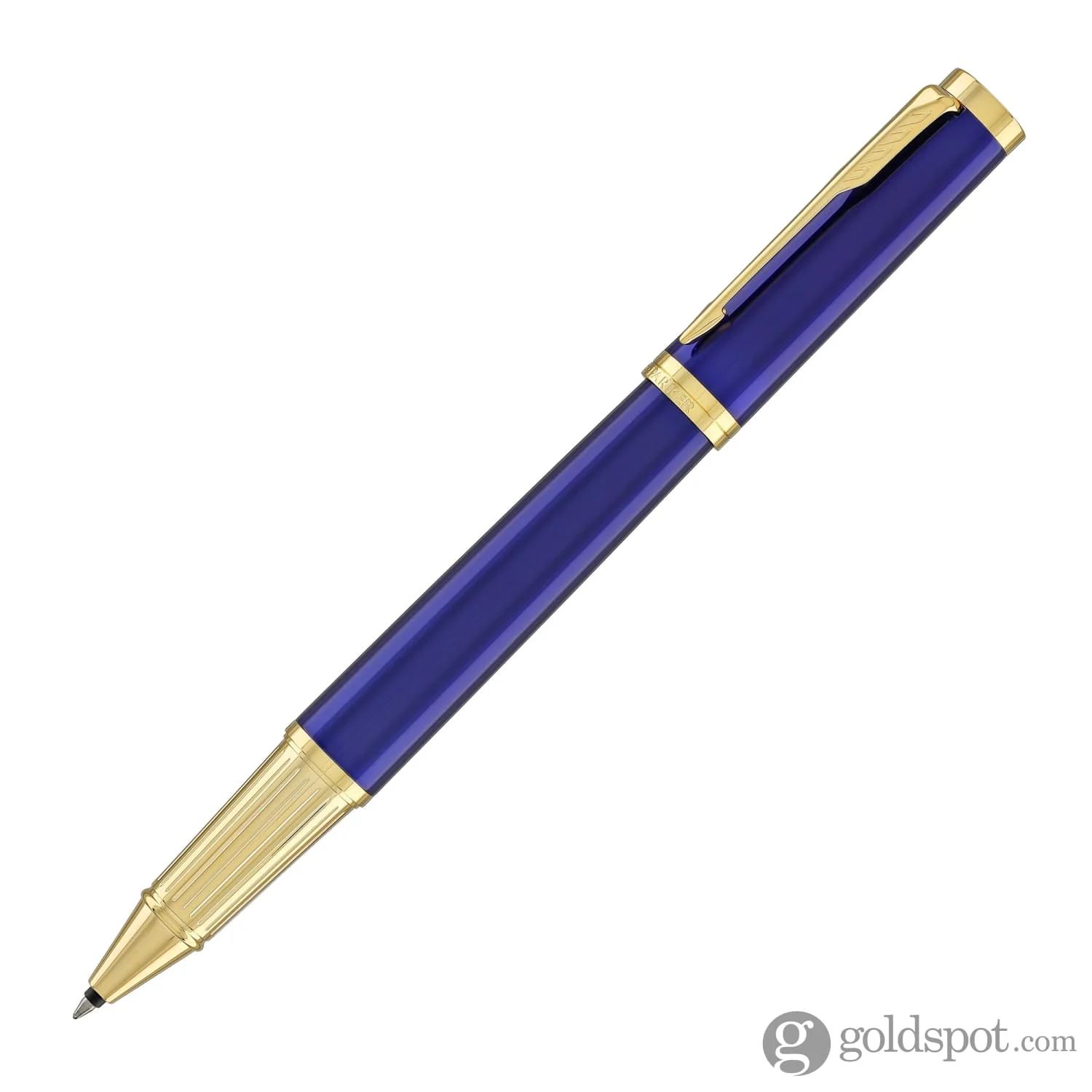 Parker Ingenuity Rollerball Pen in Blue with Gold Trim - Image 2