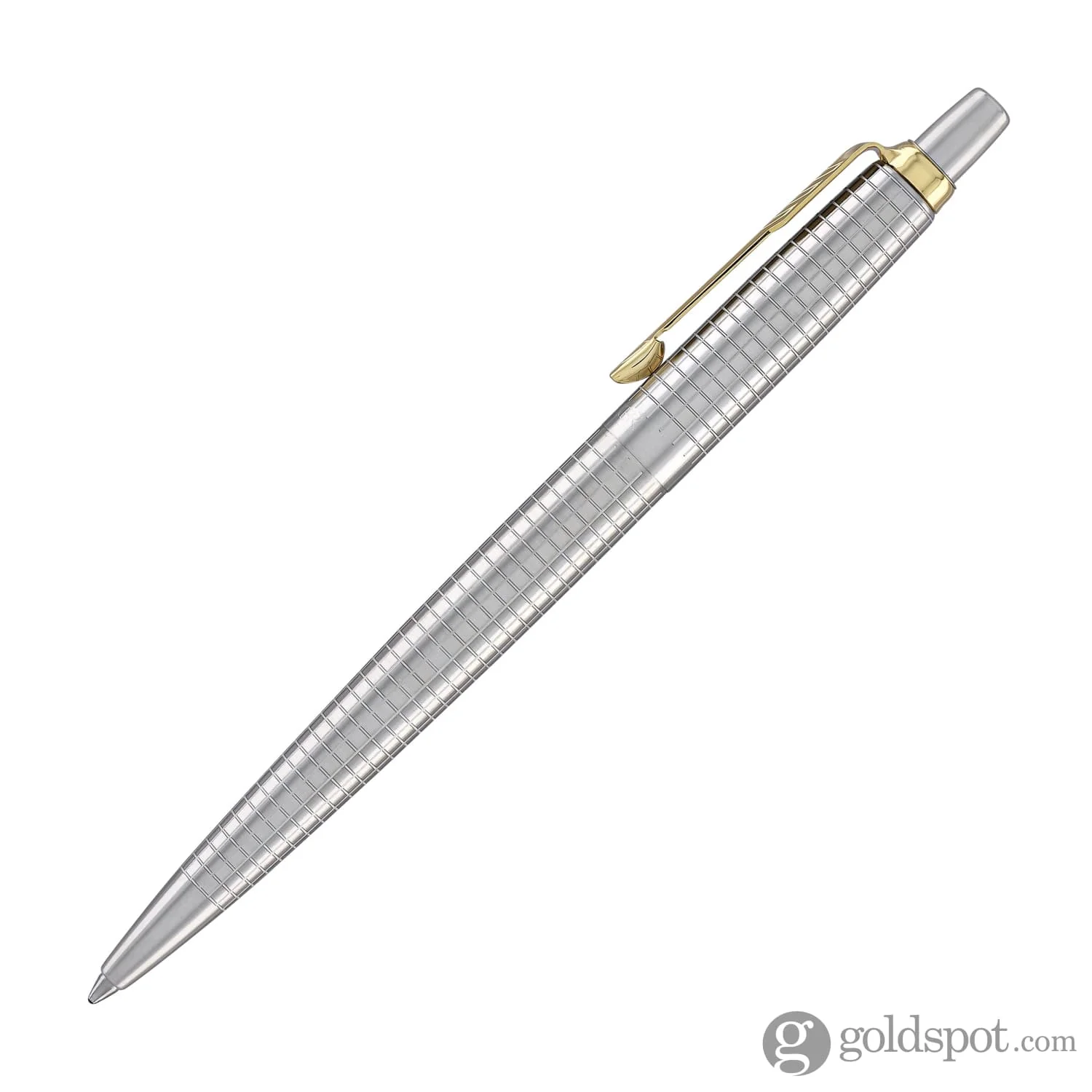 Parker Jotter 70th Anniversary Ballpoint Pen in Stainless Steel with Gold Trim - Medium Point - Image 3