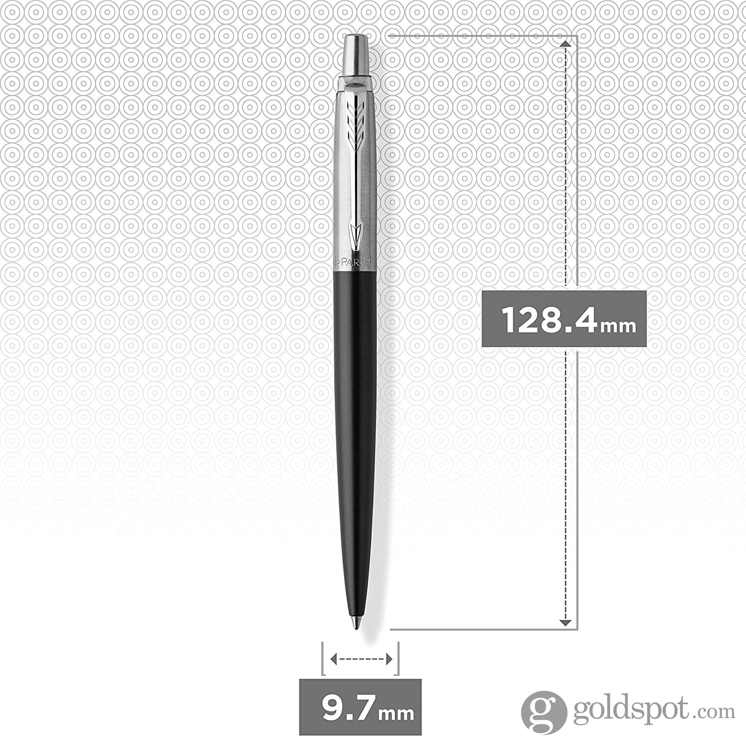 Parker Jotter Ballpoint Pen in Bond Street Black with Chrome Trim - Image 3