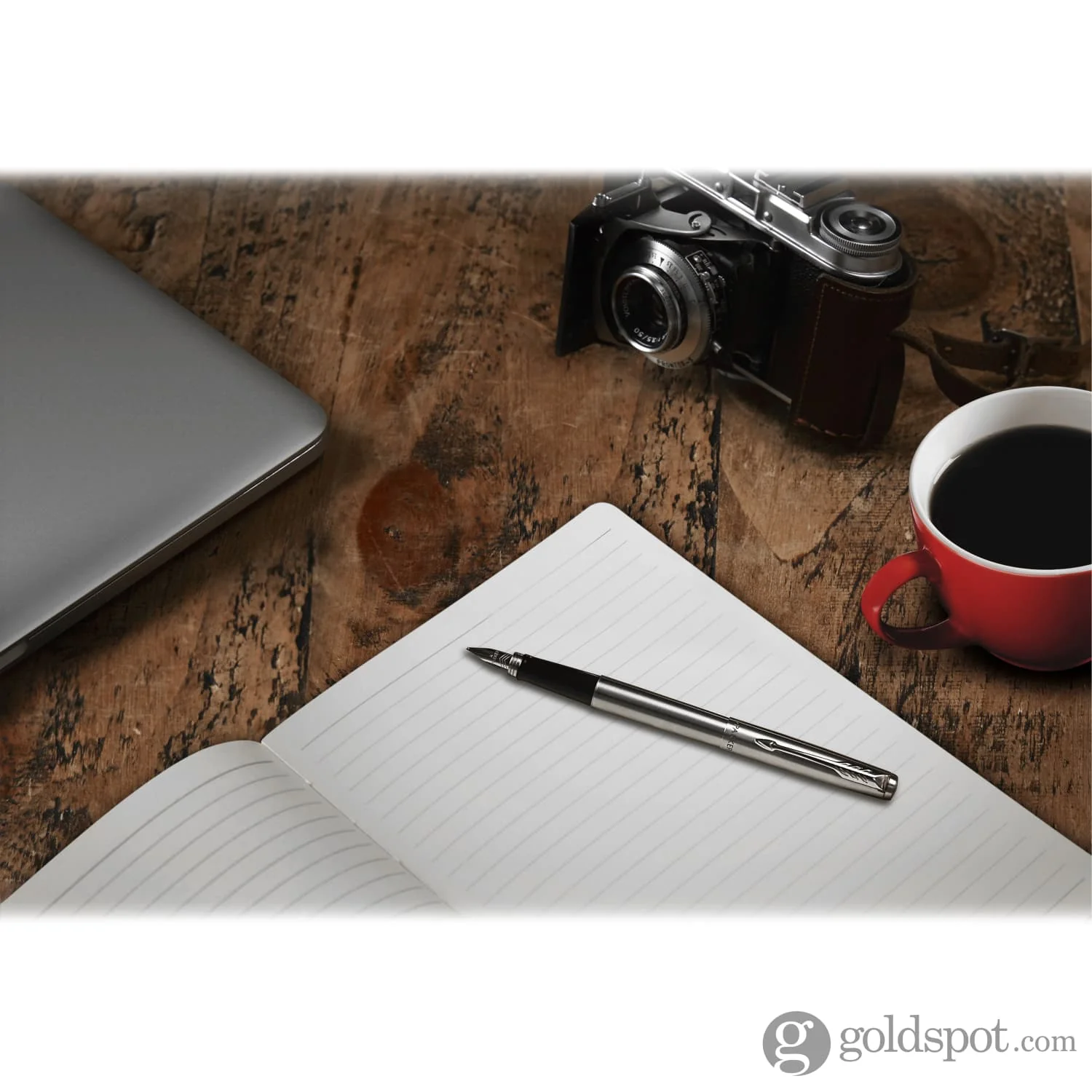 Parker Jotter Fountain Pen in Stainless Steel with Chrome Trim - Medium Point - Image 6