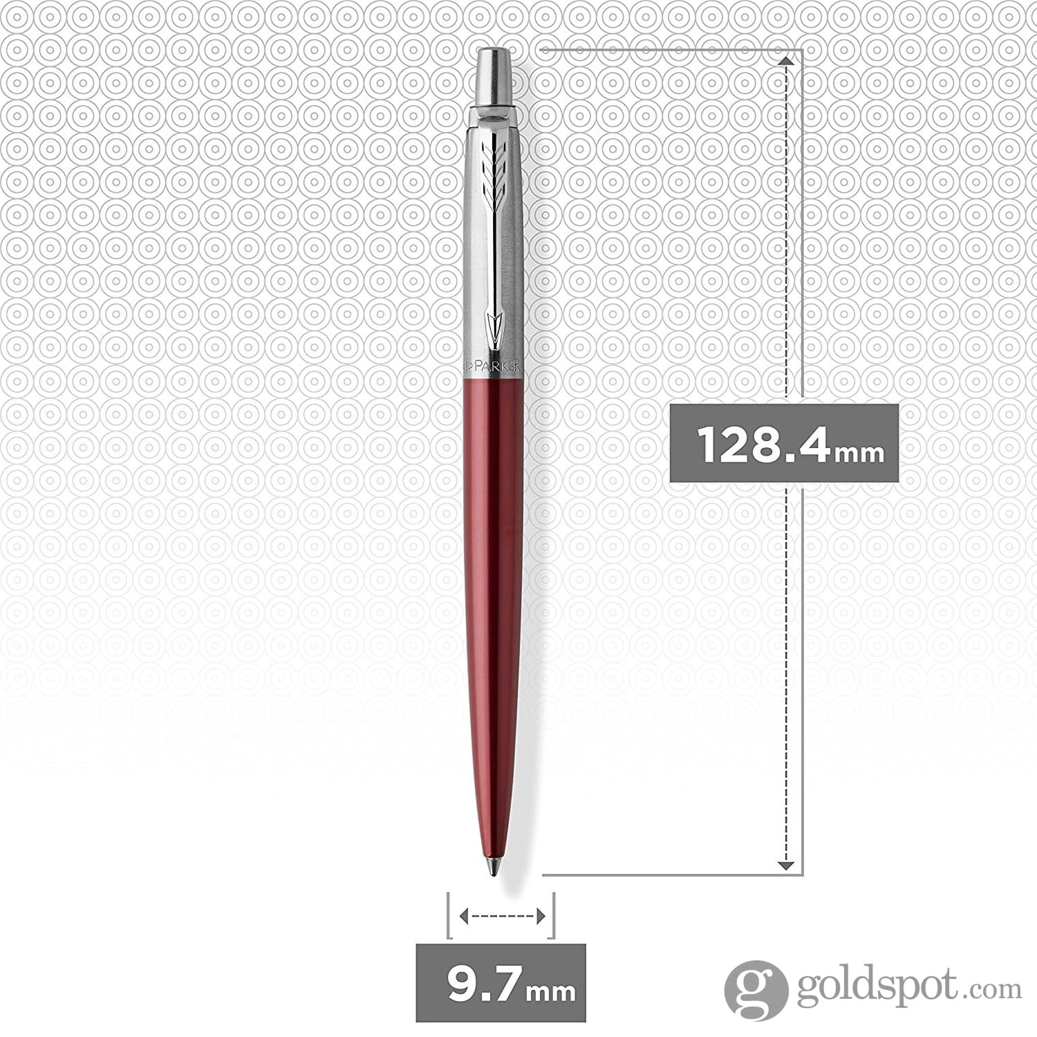 Parker Jotter Ballpoint Pen in Kensington Red with Chrome Trim - Image 4