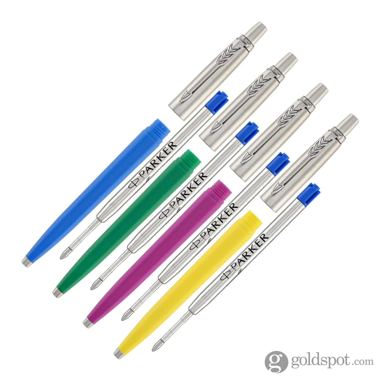 Parker Jotter Originals Ballpoint Pen Set - Medium Point, Blue Ink, 4 Count - Image 5