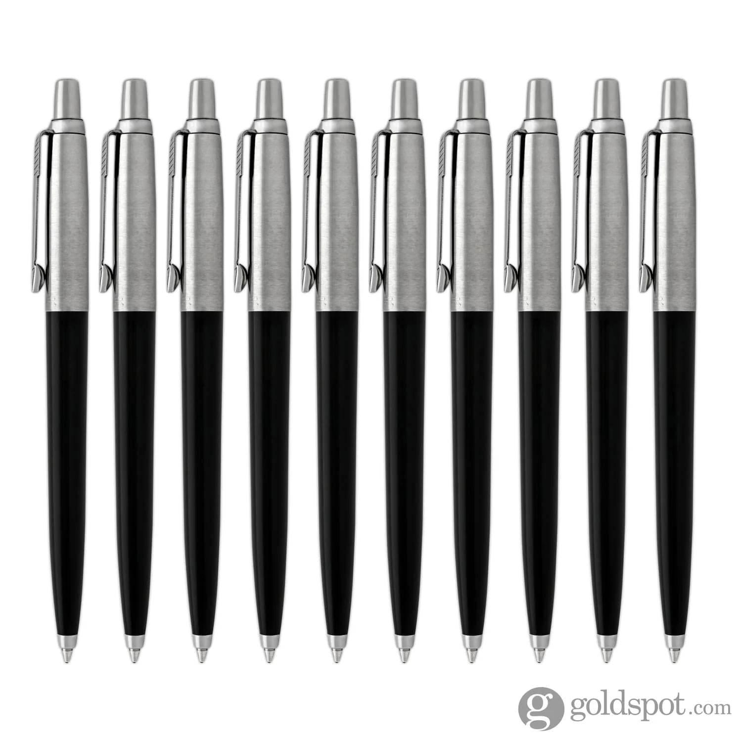 Parker Jotter Ballpoint Pen in Black Barrel - Pack of 10 - Image 2
